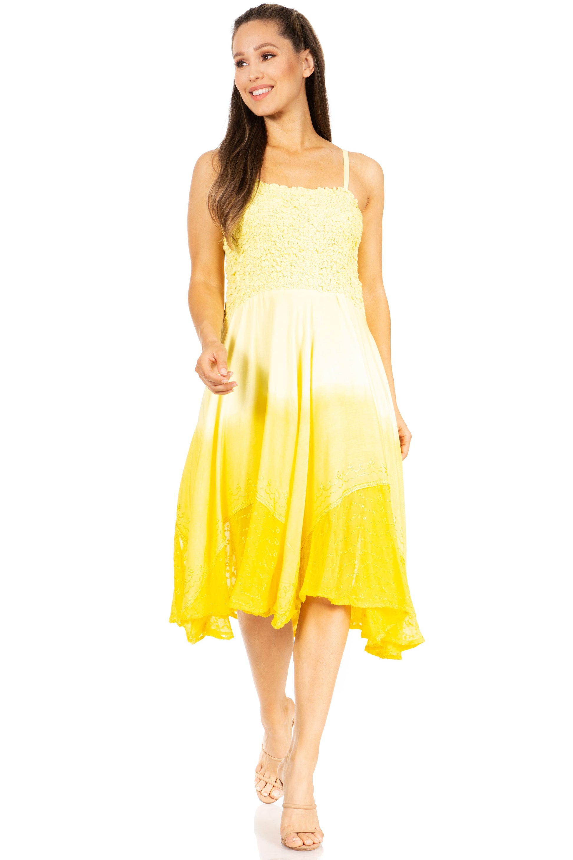 Sakkas Aphrodite Embroidered Batik Dress - Concordia Style Boutique
