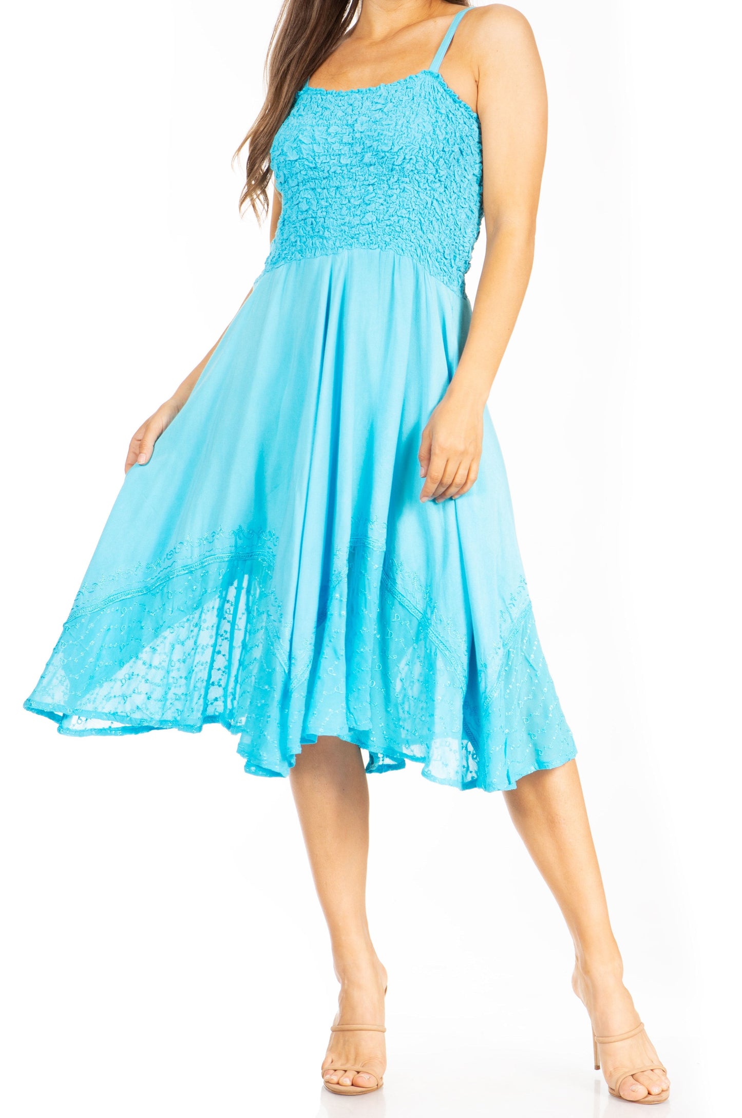 Sakkas Aphrodite Embroidered Batik Dress - Concordia Style Boutique