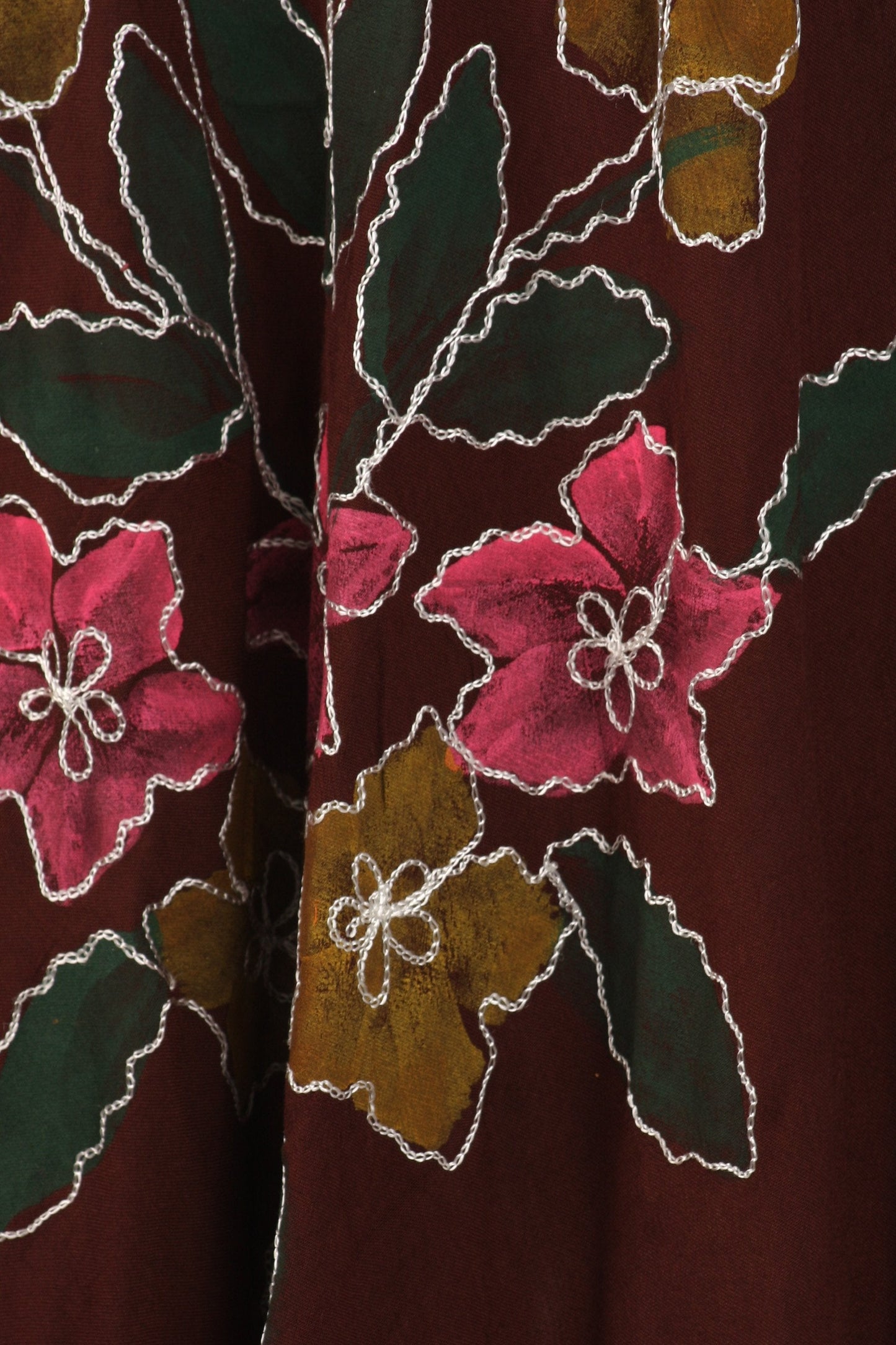 Sakkas Embroidered Painted Floral Cap Sleeve Rayon Dress - Concordia Style Boutique