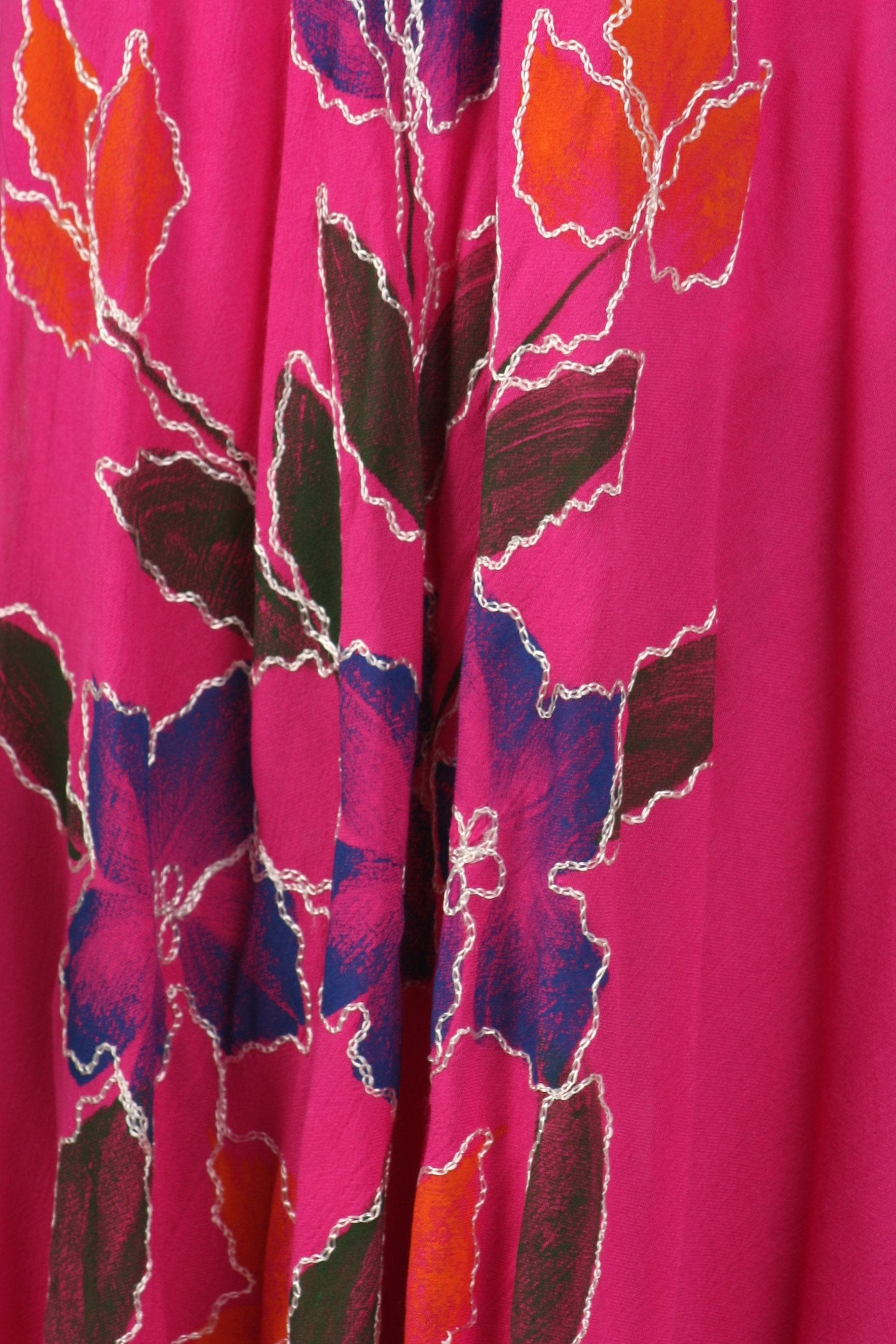 Sakkas Embroidered Painted Floral Cap Sleeve Rayon Dress - Concordia Style Boutique