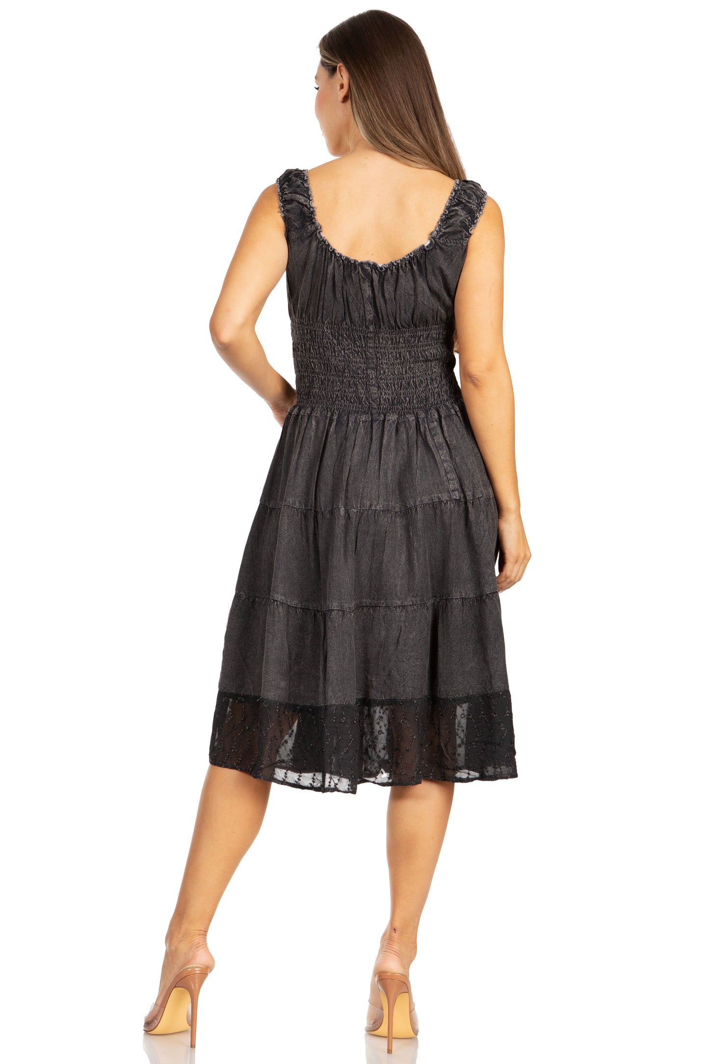 Sakkas Spring Maiden Ombre Peasant Dress - Concordia Style Boutique