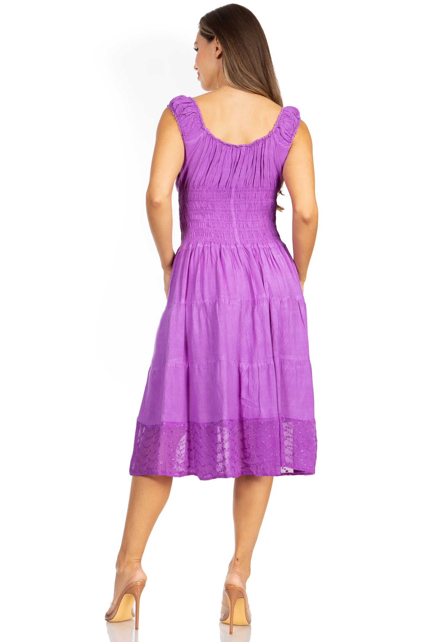 Sakkas Spring Maiden Ombre Peasant Dress - Concordia Style Boutique
