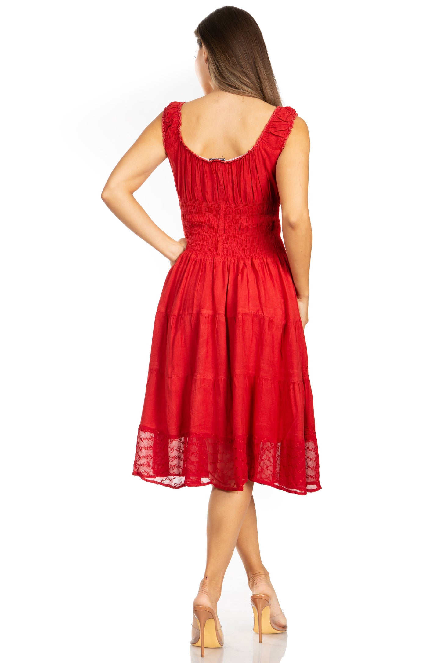 Sakkas Spring Maiden Ombre Peasant Dress - Concordia Style Boutique