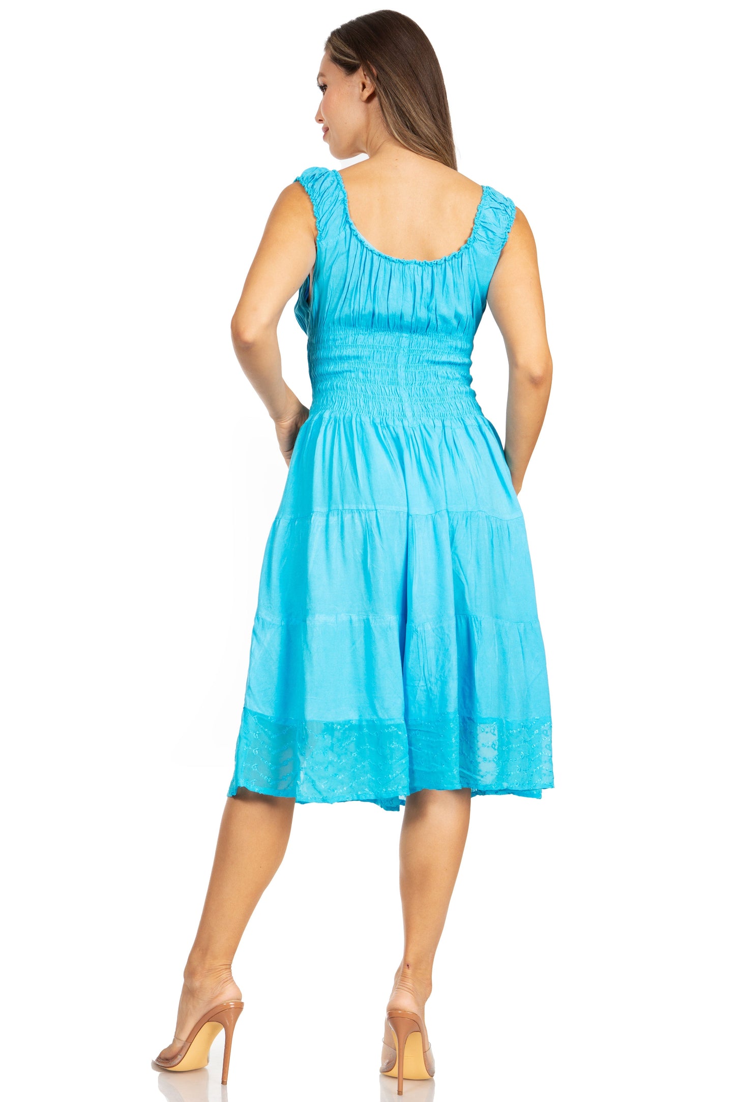 Sakkas Spring Maiden Ombre Peasant Dress - Concordia Style Boutique