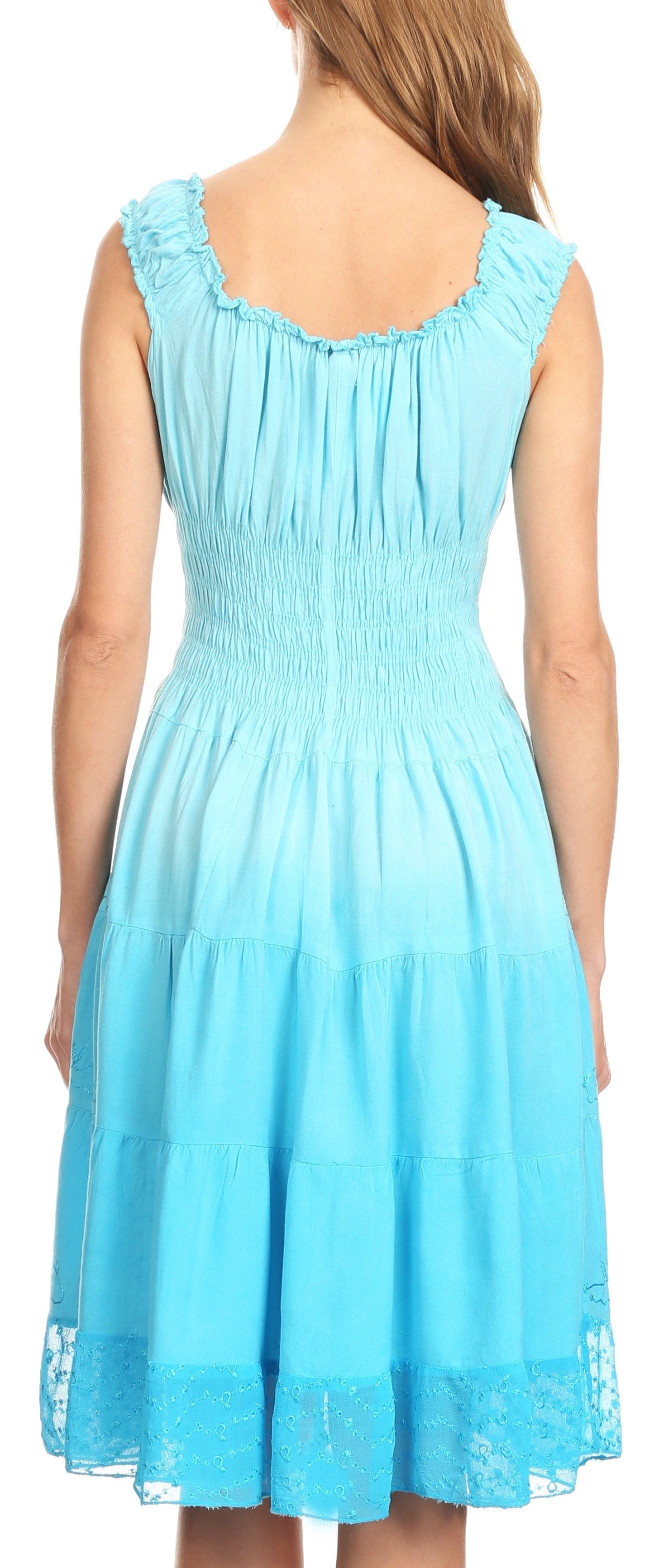 Sakkas Spring Maiden Ombre Peasant Dress - Concordia Style Boutique