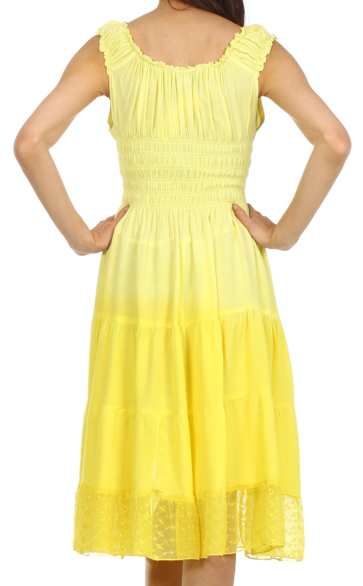 Sakkas Spring Maiden Ombre Peasant Dress - Concordia Style Boutique