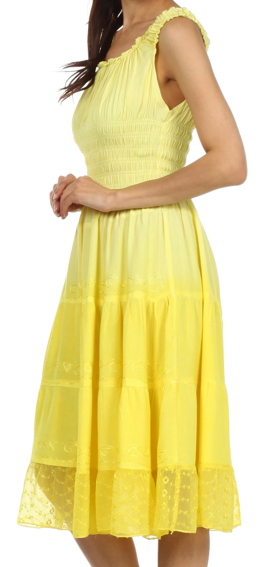 Sakkas Spring Maiden Ombre Peasant Dress - Concordia Style Boutique