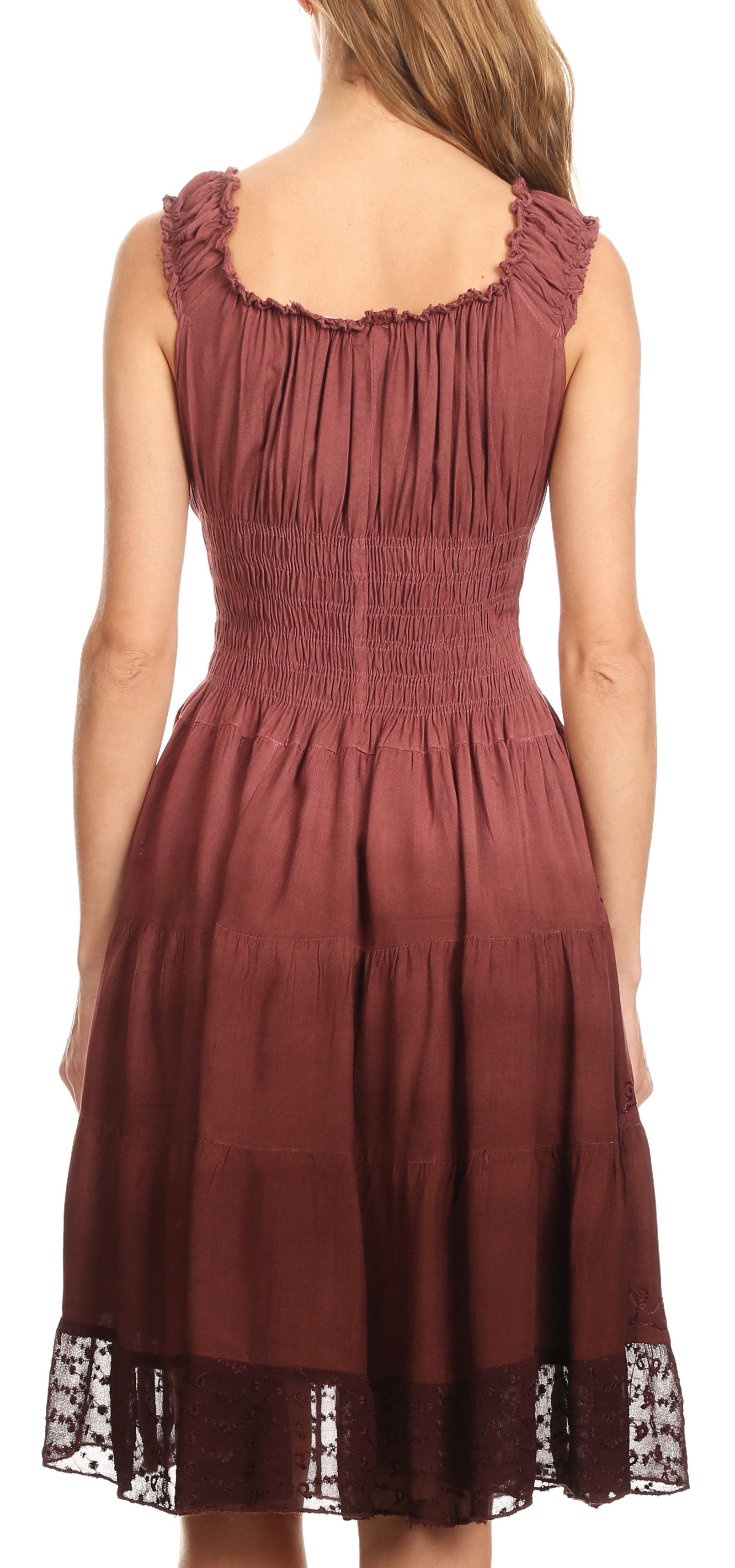 Sakkas Spring Maiden Ombre Peasant Dress - Concordia Style Boutique