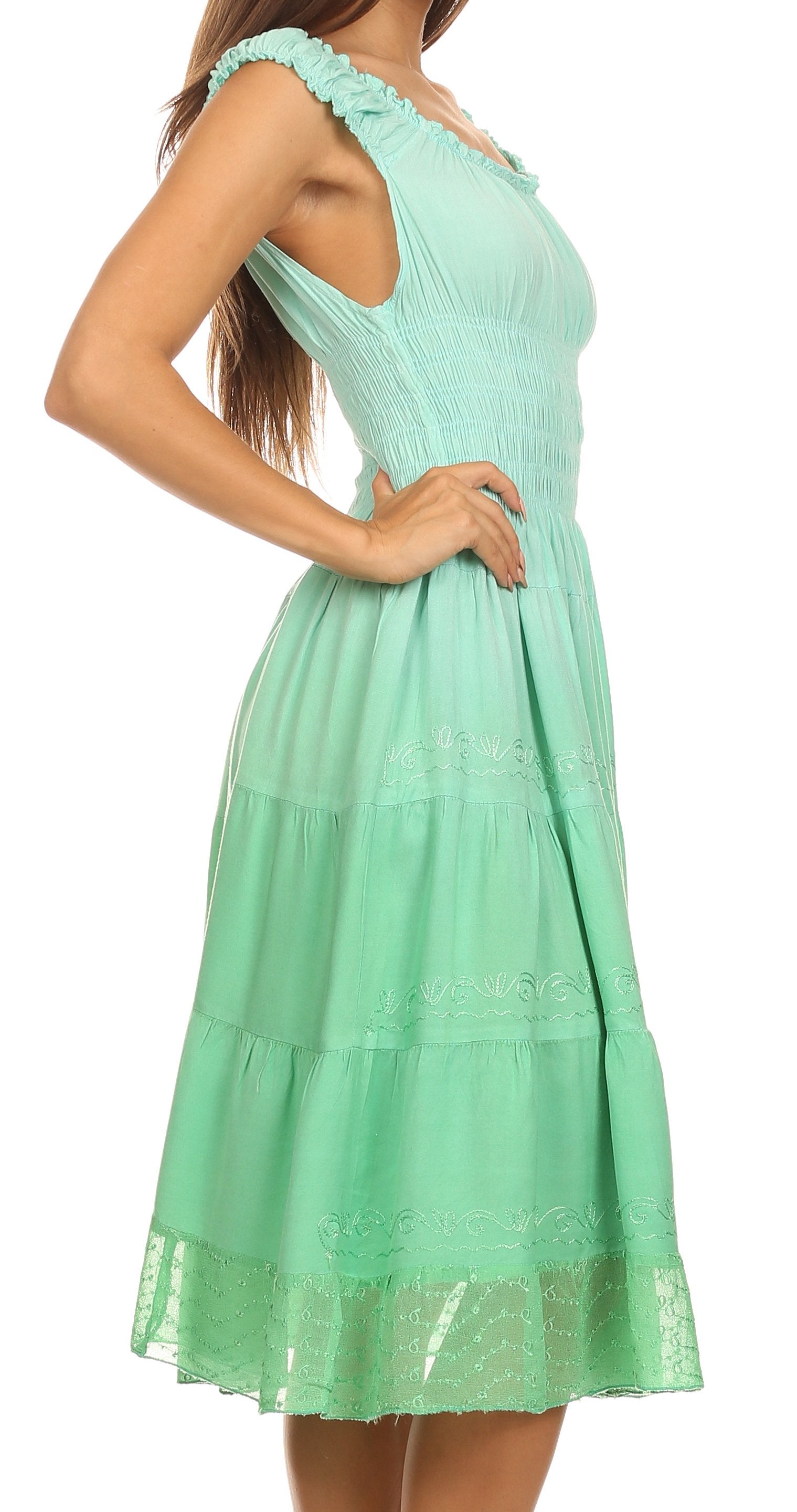 Sakkas Spring Maiden Ombre Peasant Dress - Concordia Style Boutique