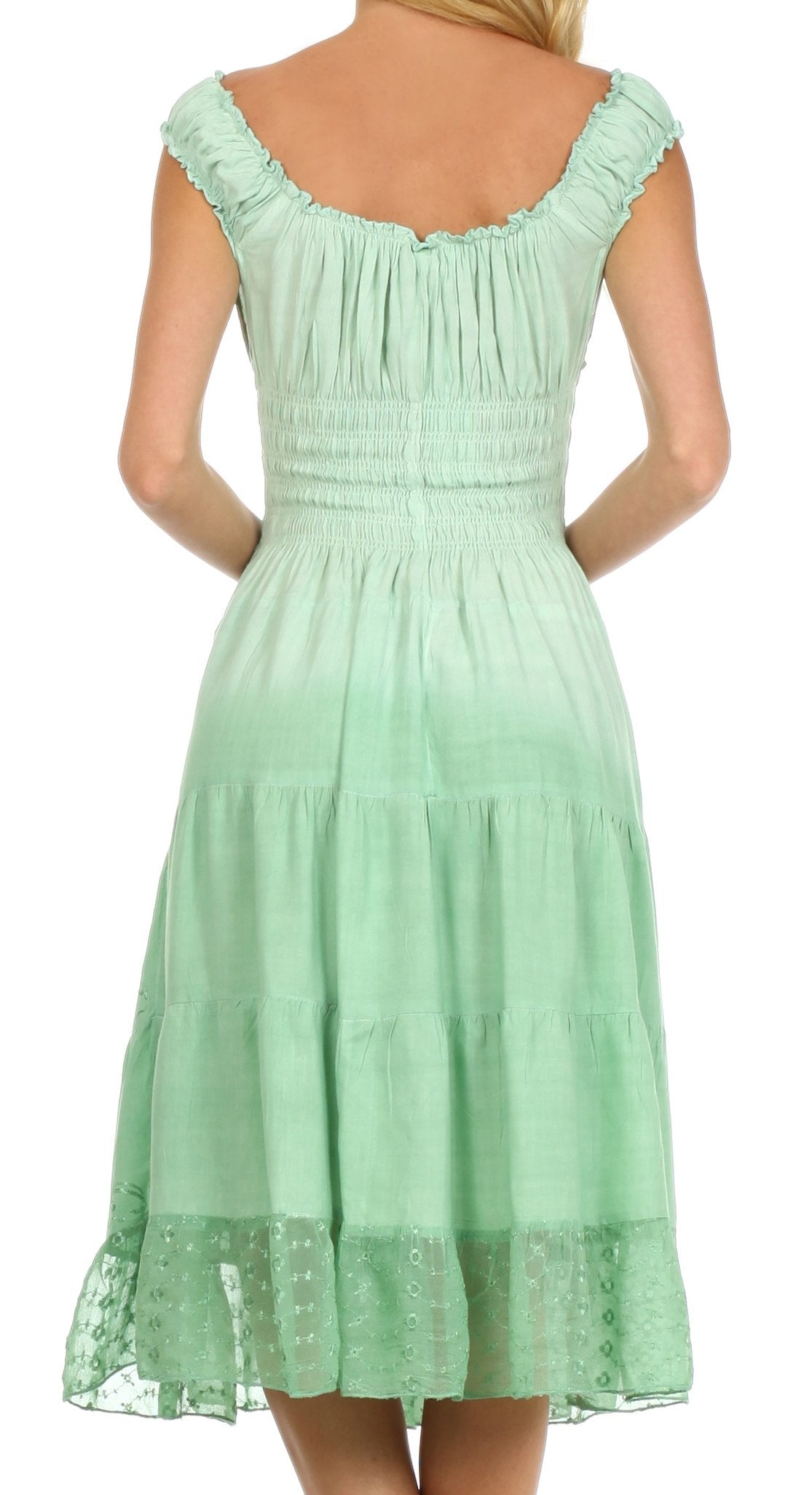 Sakkas Spring Maiden Ombre Peasant Dress - Concordia Style Boutique
