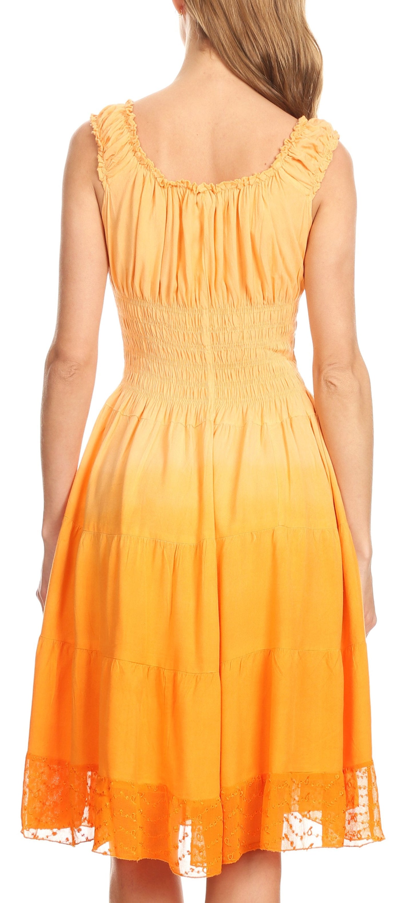 Sakkas Spring Maiden Ombre Peasant Dress - Concordia Style Boutique