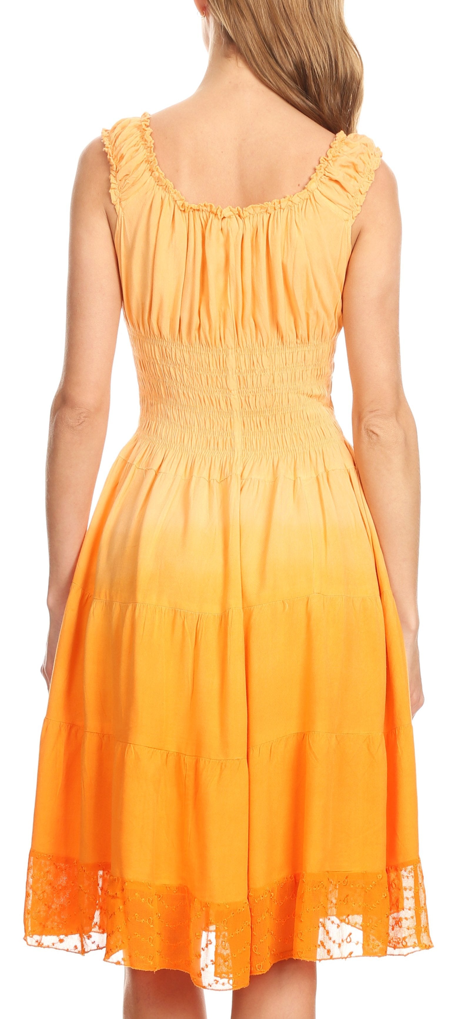 Sakkas Spring Maiden Ombre Peasant Dress - Concordia Style Boutique