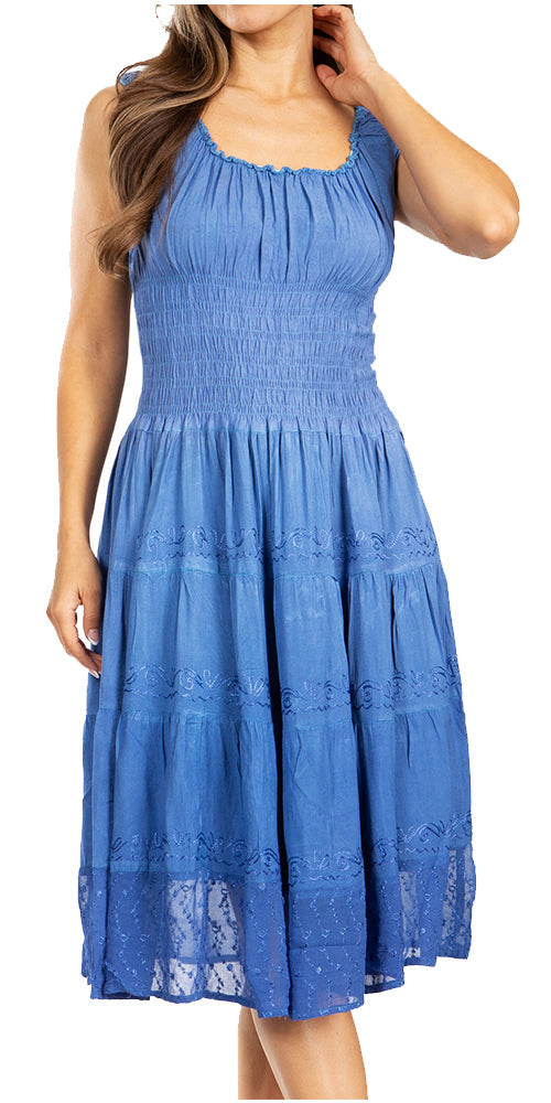 Sakkas Spring Maiden Ombre Peasant Dress - Concordia Style Boutique