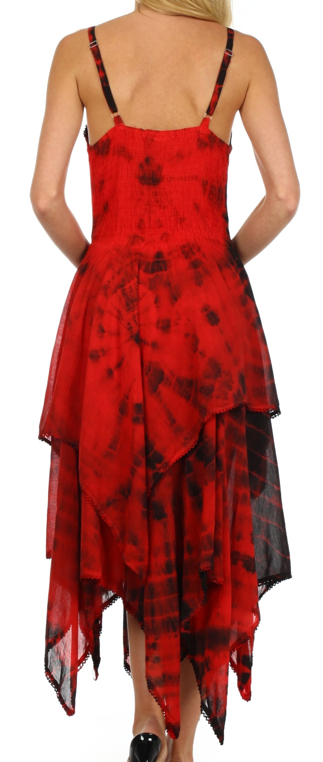 Sakkas Annabella Corset Bodice Handkerchief Hem Dress - Concordia Style Boutique