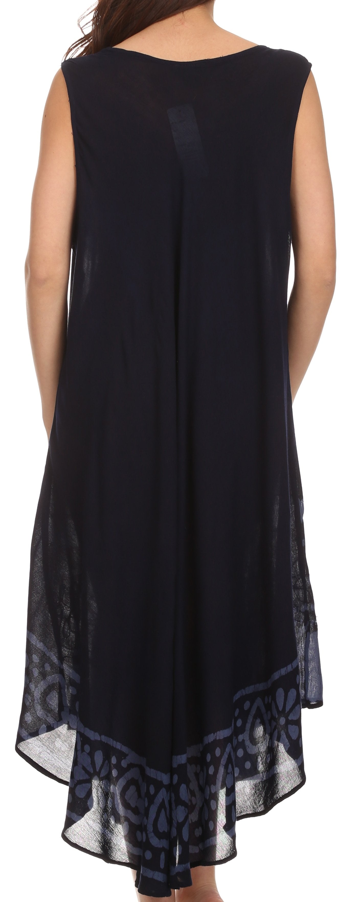 Sakkas Batik Flower Caftan Tank Dress / Cover Up - Concordia Style Boutique