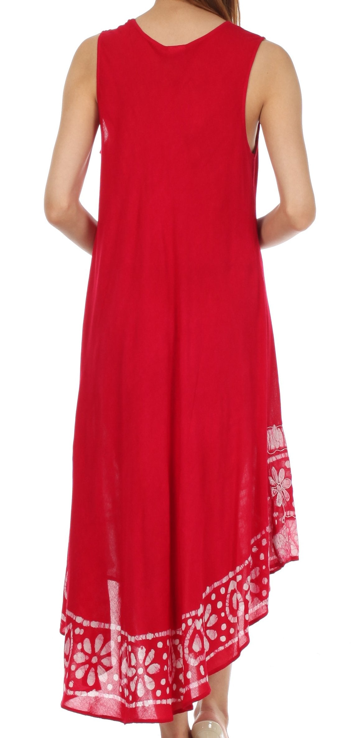 Sakkas Batik Flower Caftan Tank Dress / Cover Up - Concordia Style Boutique