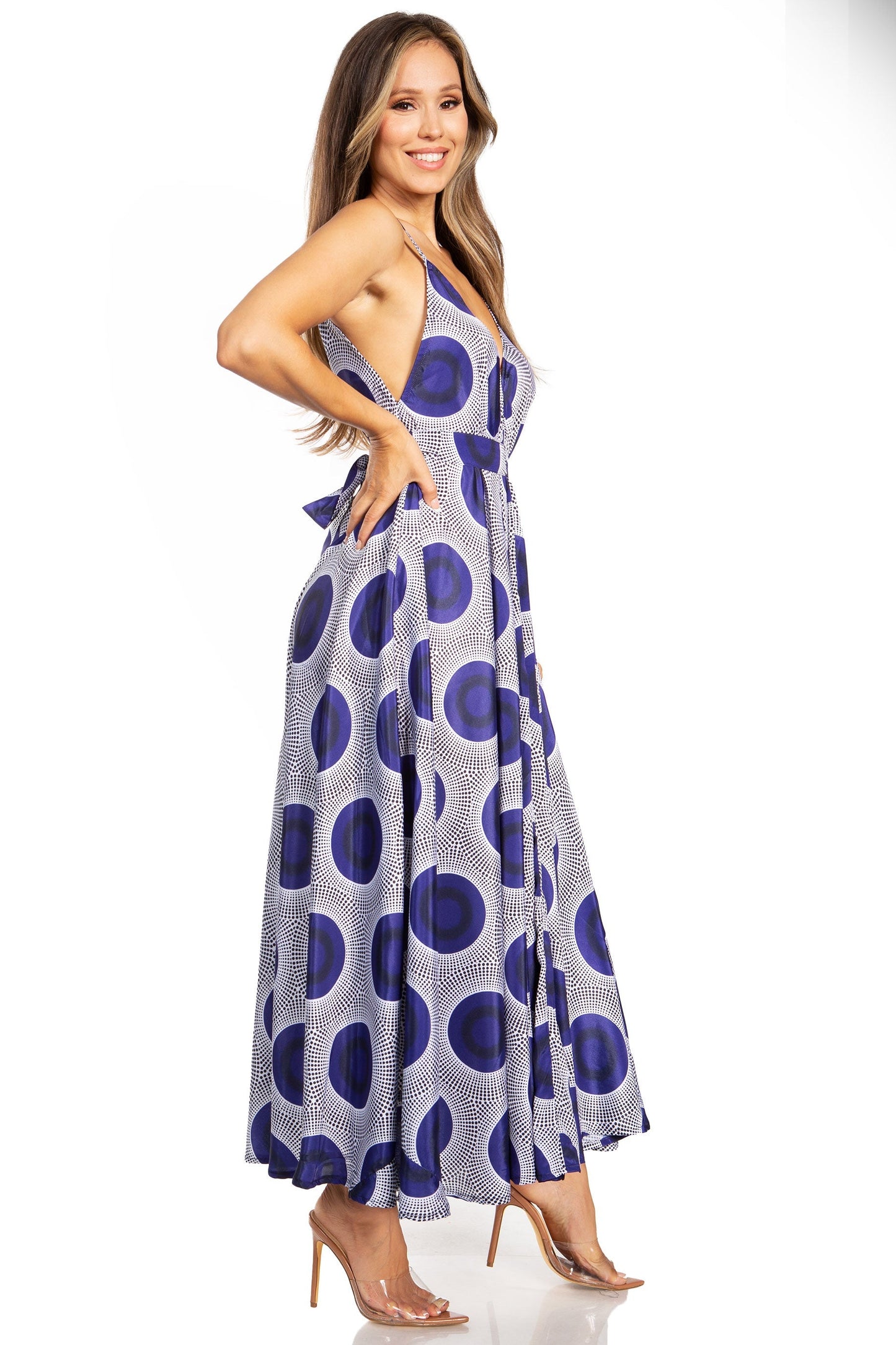 Sakkas Niza Women's Maxi Summer Casual Sleeveless Floral V neck Loose Long Dress - Concordia Style Boutique
