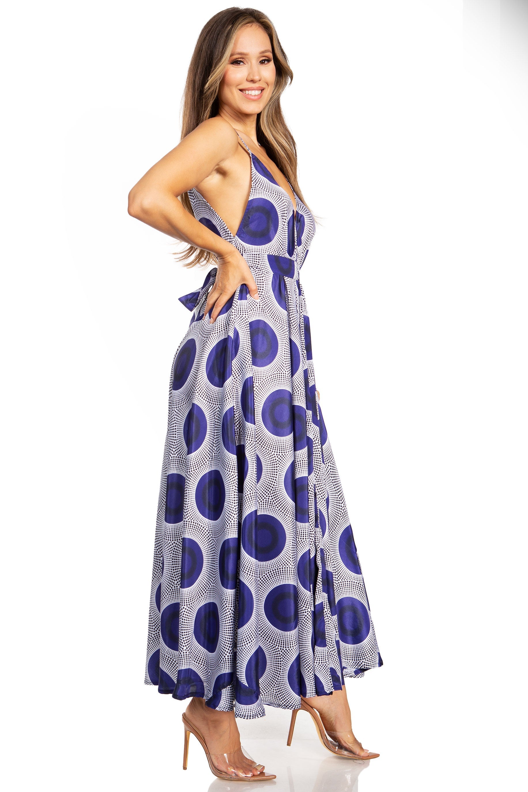 Sakkas Niza Women's Maxi Summer Casual Sleeveless Floral V neck Loose Long Dress - Concordia Style Boutique