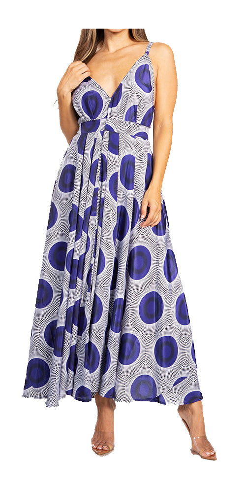 Sakkas Niza Women's Maxi Summer Casual Sleeveless Floral V neck Loose Long Dress - Concordia Style Boutique