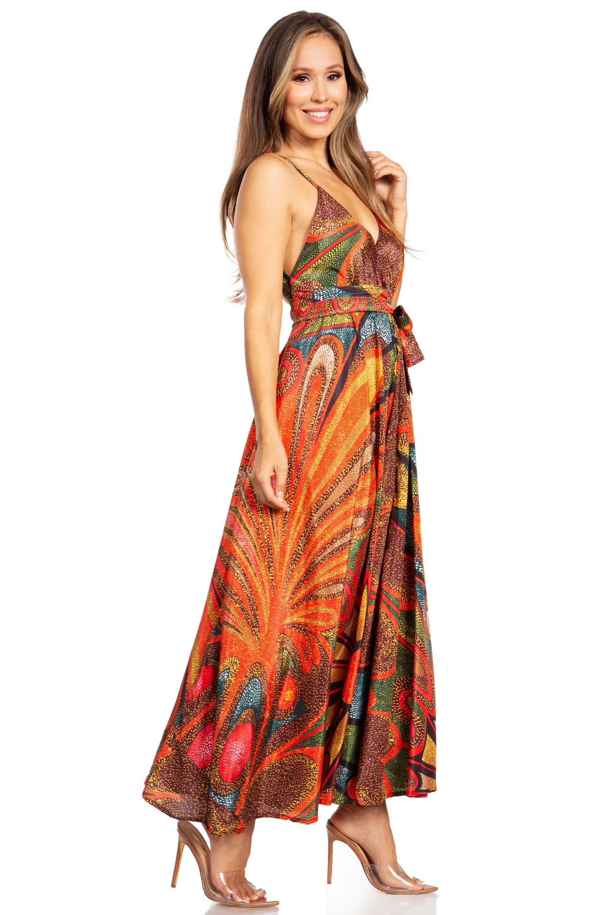 Sakkas Niza Women's Maxi Summer Casual Sleeveless Floral V neck Loose Long Dress - Concordia Style Boutique
