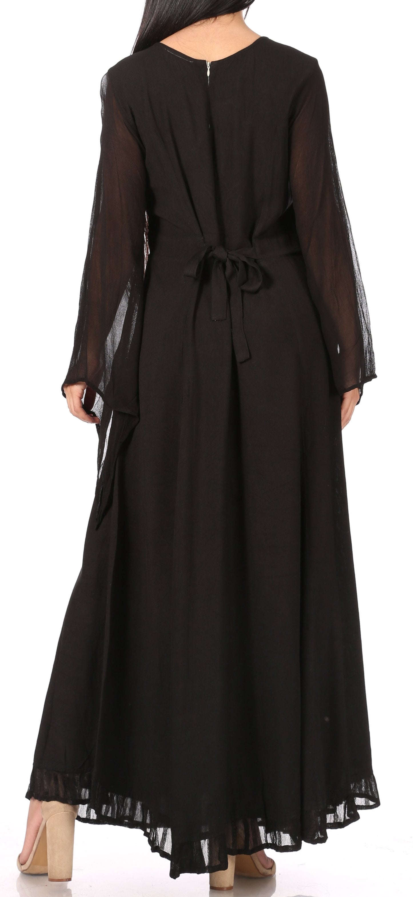 Sakkas Eve Women's Long Sleeve Casual Medieval Renaissance Celtic Maxi Dress Soft - Concordia Style Boutique