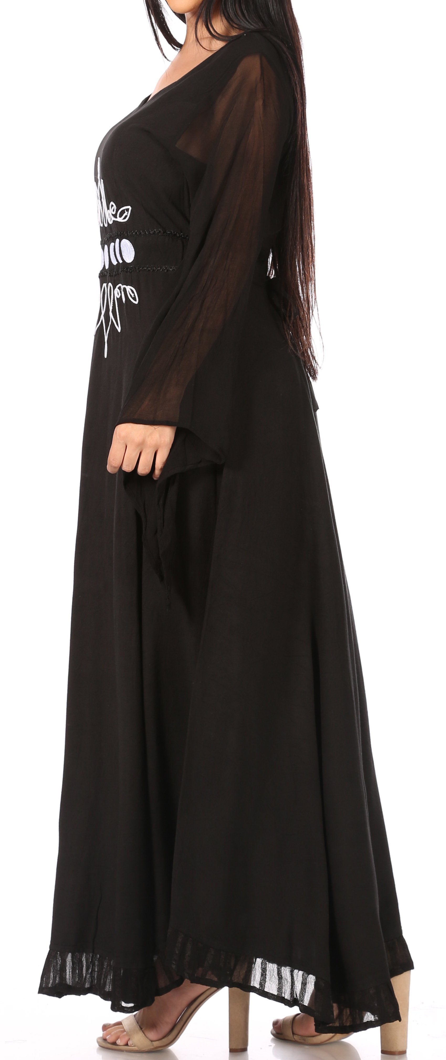 Sakkas Eve Women's Long Sleeve Casual Medieval Renaissance Celtic Maxi Dress Soft - Concordia Style Boutique