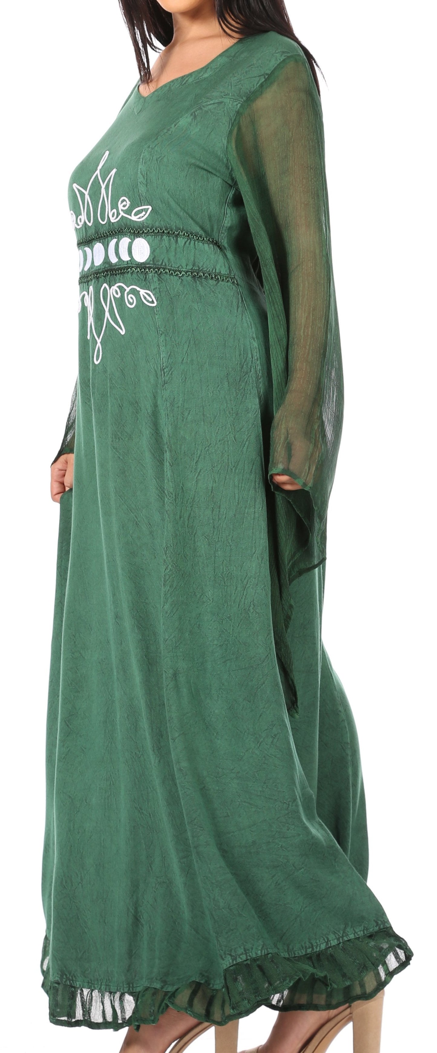 Sakkas Eve Women's Long Sleeve Casual Medieval Renaissance Celtic Maxi Dress Soft - Concordia Style Boutique