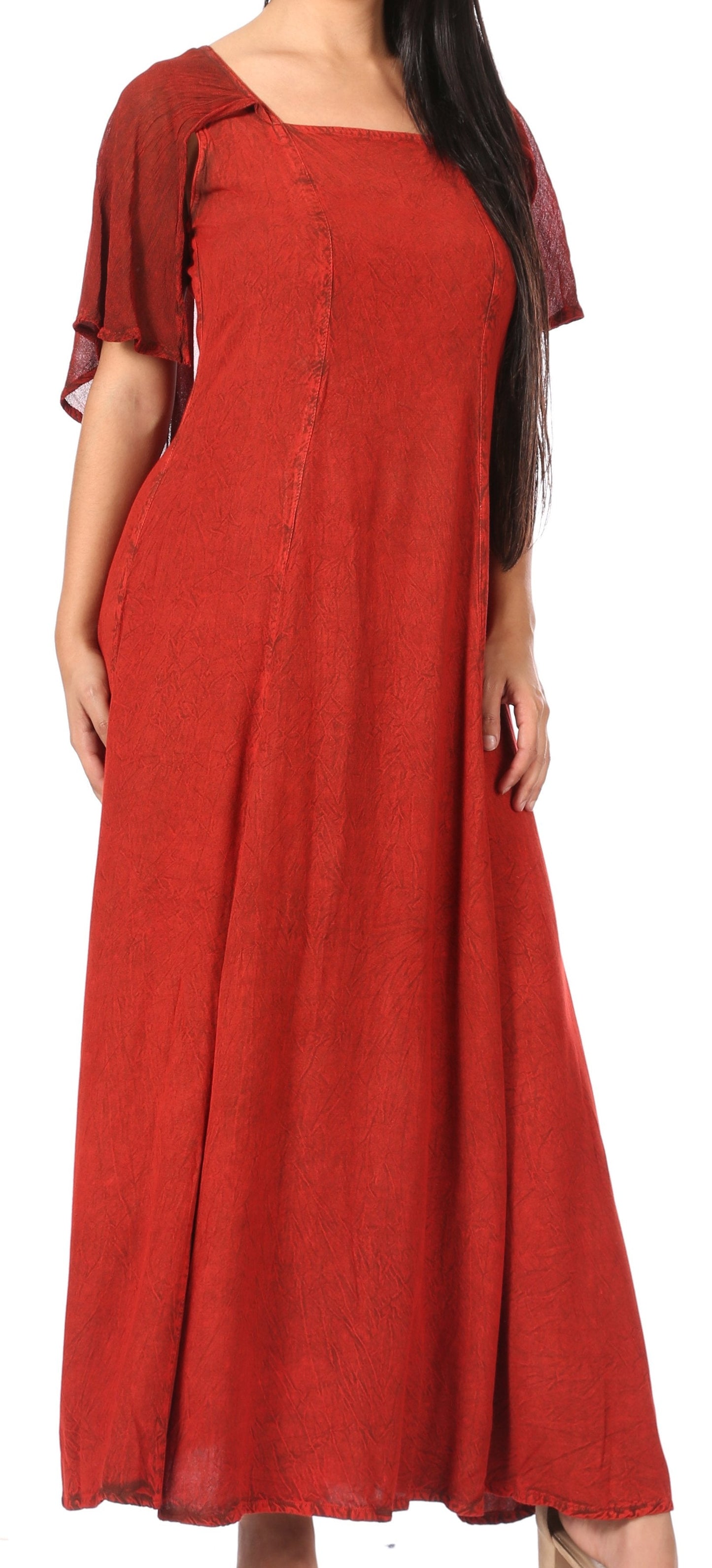 Sakkas Niam Women's Maxi Capelet Long Dress Celtic Medieval Renaissance Adjustable - Concordia Style Boutique