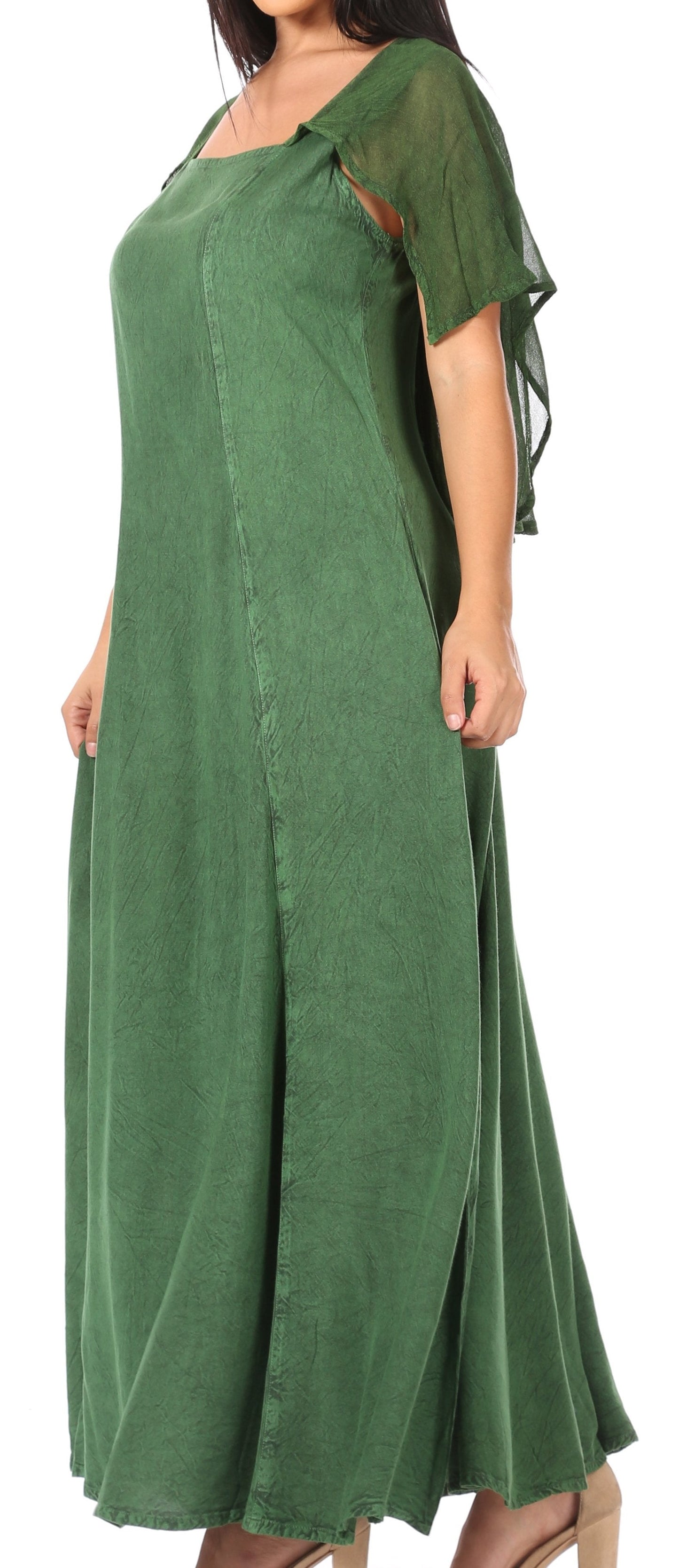 Sakkas Niam Women's Maxi Capelet Long Dress Celtic Medieval Renaissance Adjustable - Concordia Style Boutique