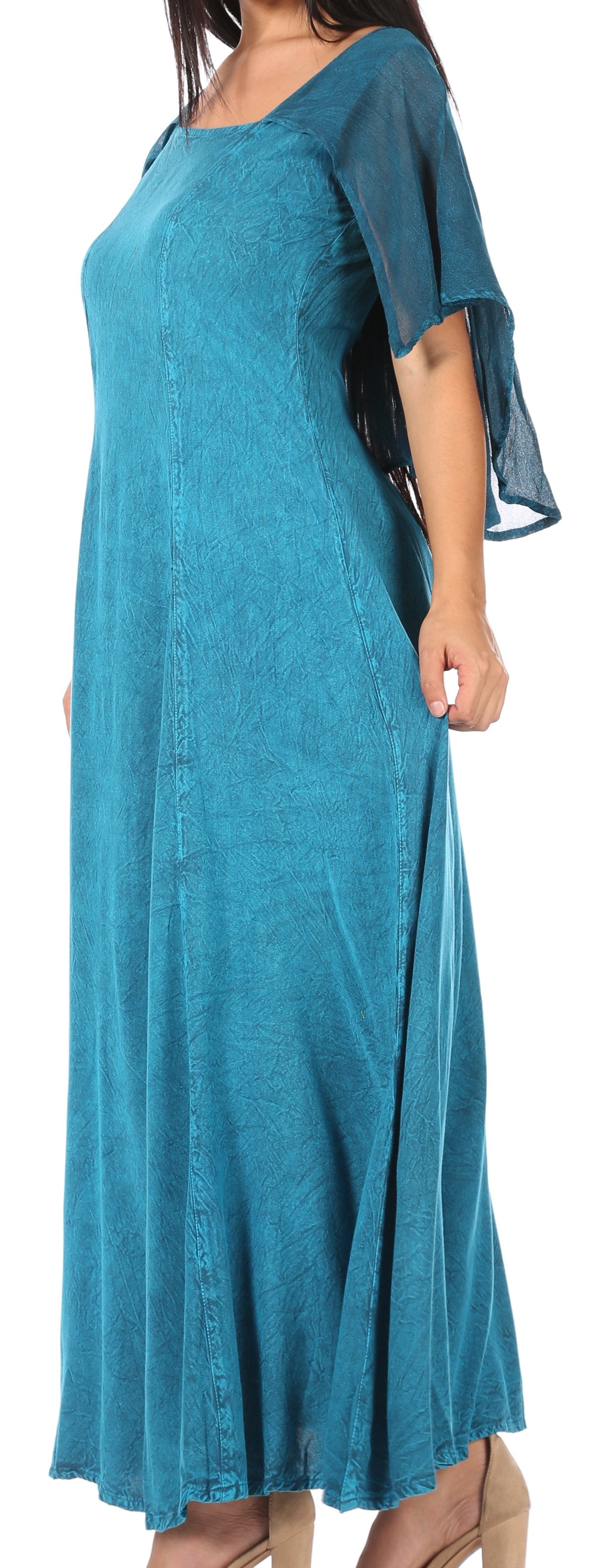 Sakkas Niam Women's Maxi Capelet Long Dress Celtic Medieval Renaissance Adjustable - Concordia Style Boutique