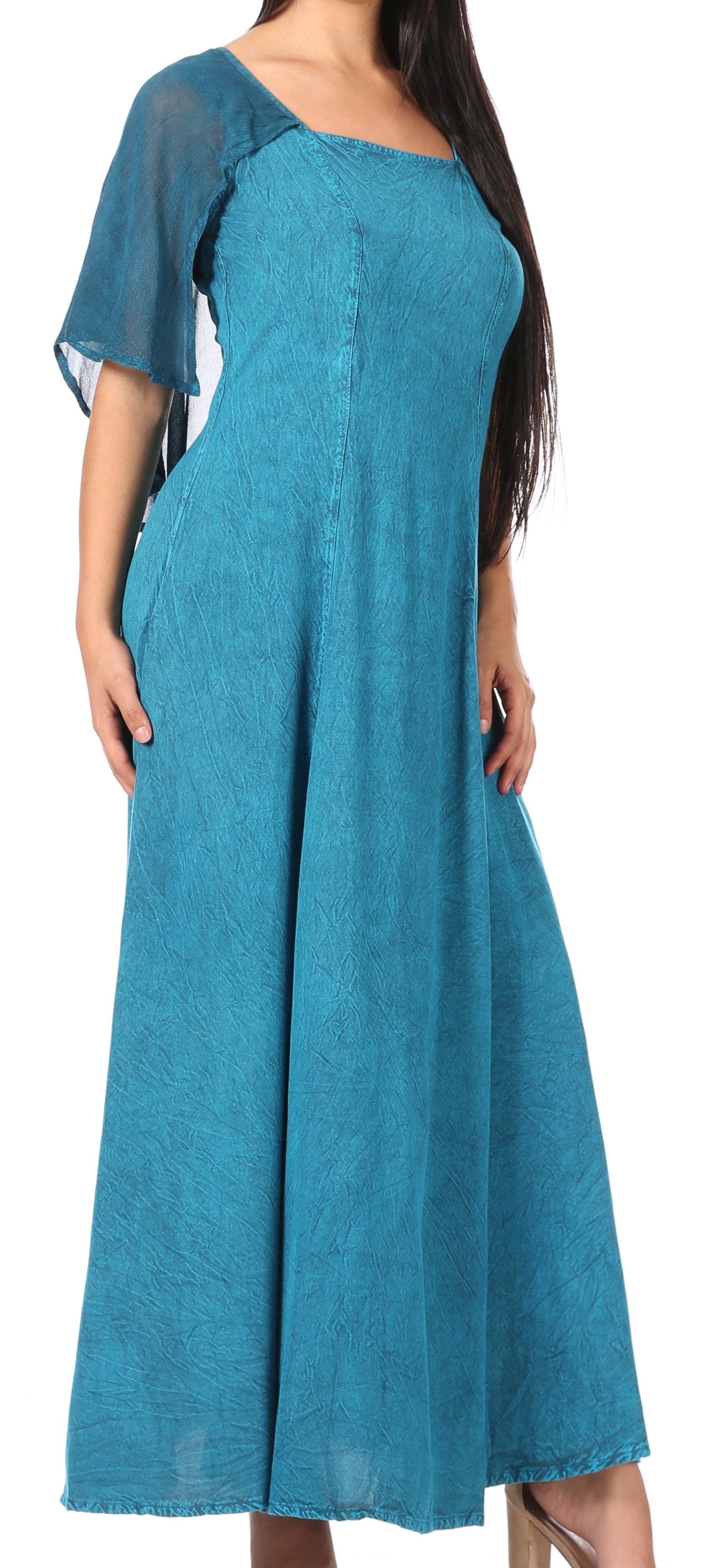 Sakkas Niam Women's Maxi Capelet Long Dress Celtic Medieval Renaissance Adjustable - Concordia Style Boutique