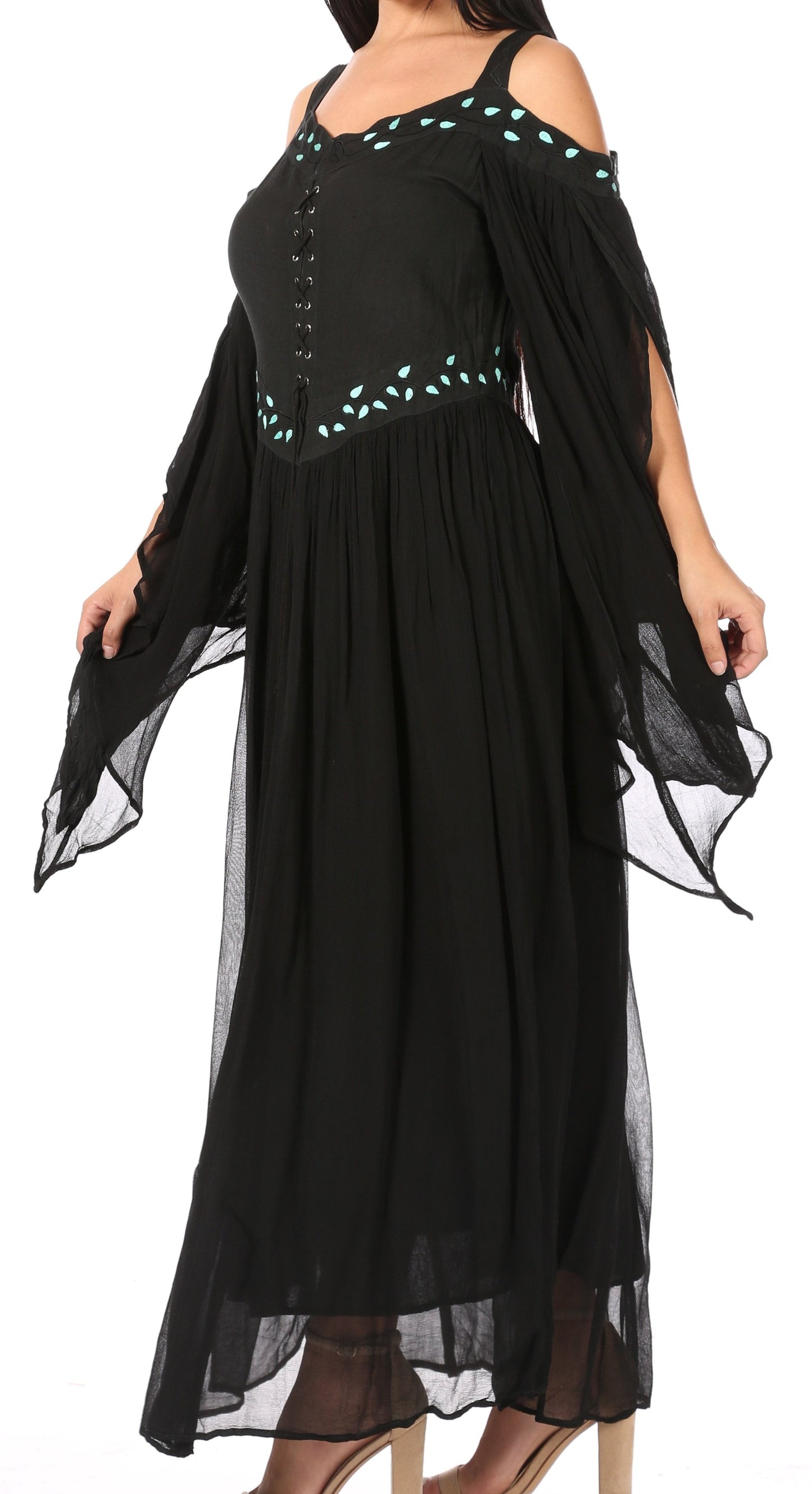 Sakkas Roisin Women's Medieval Celtic Renaissance Long Sleeve Costume Dress - Concordia Style Boutique