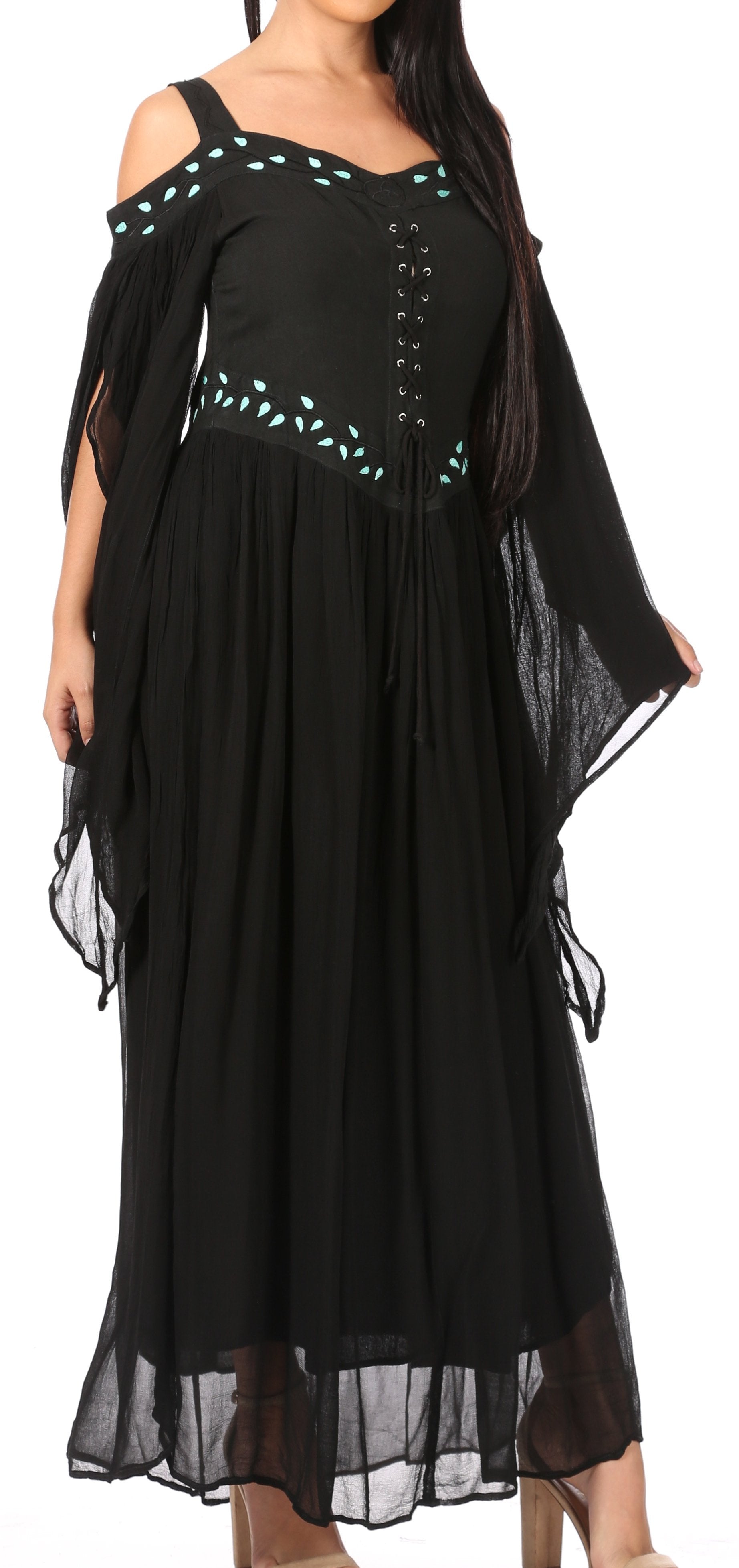 Sakkas Roisin Women's Medieval Celtic Renaissance Long Sleeve Costume Dress - Concordia Style Boutique