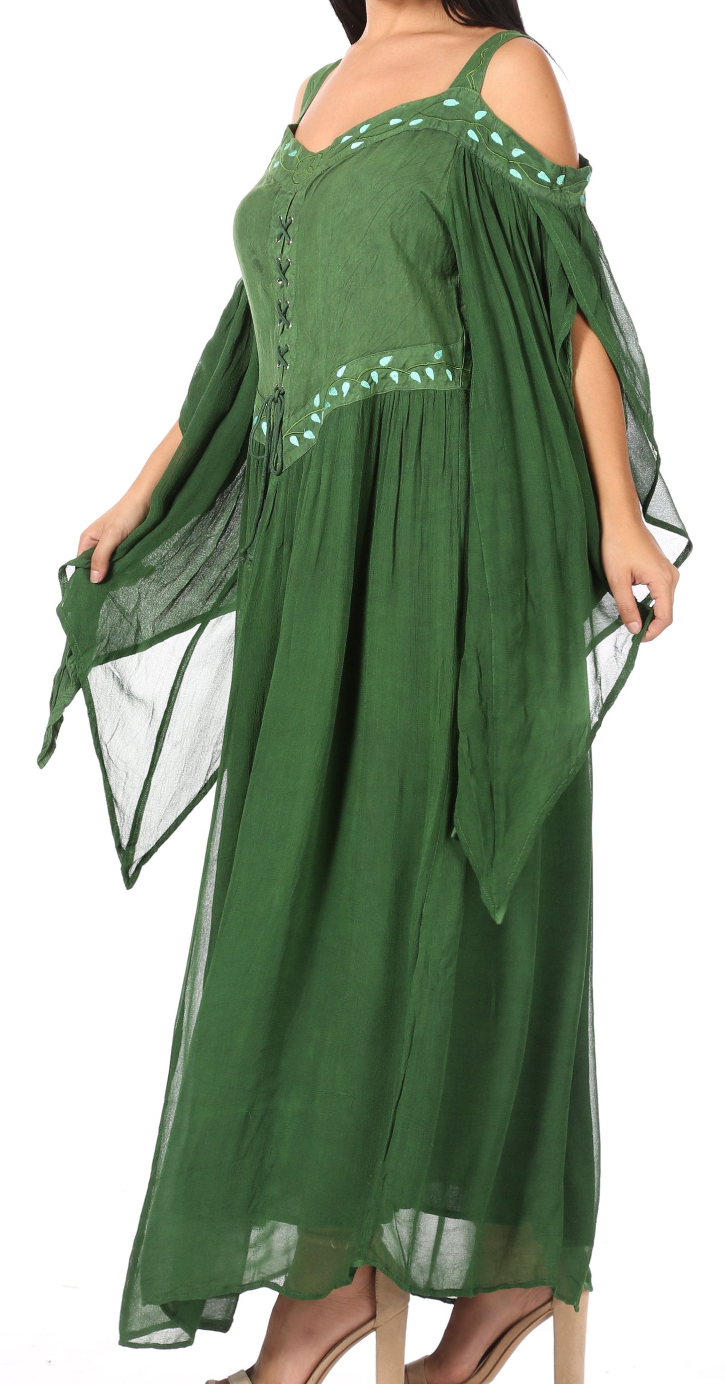 Sakkas Roisin Women's Medieval Celtic Renaissance Long Sleeve Costume Dress - Concordia Style Boutique