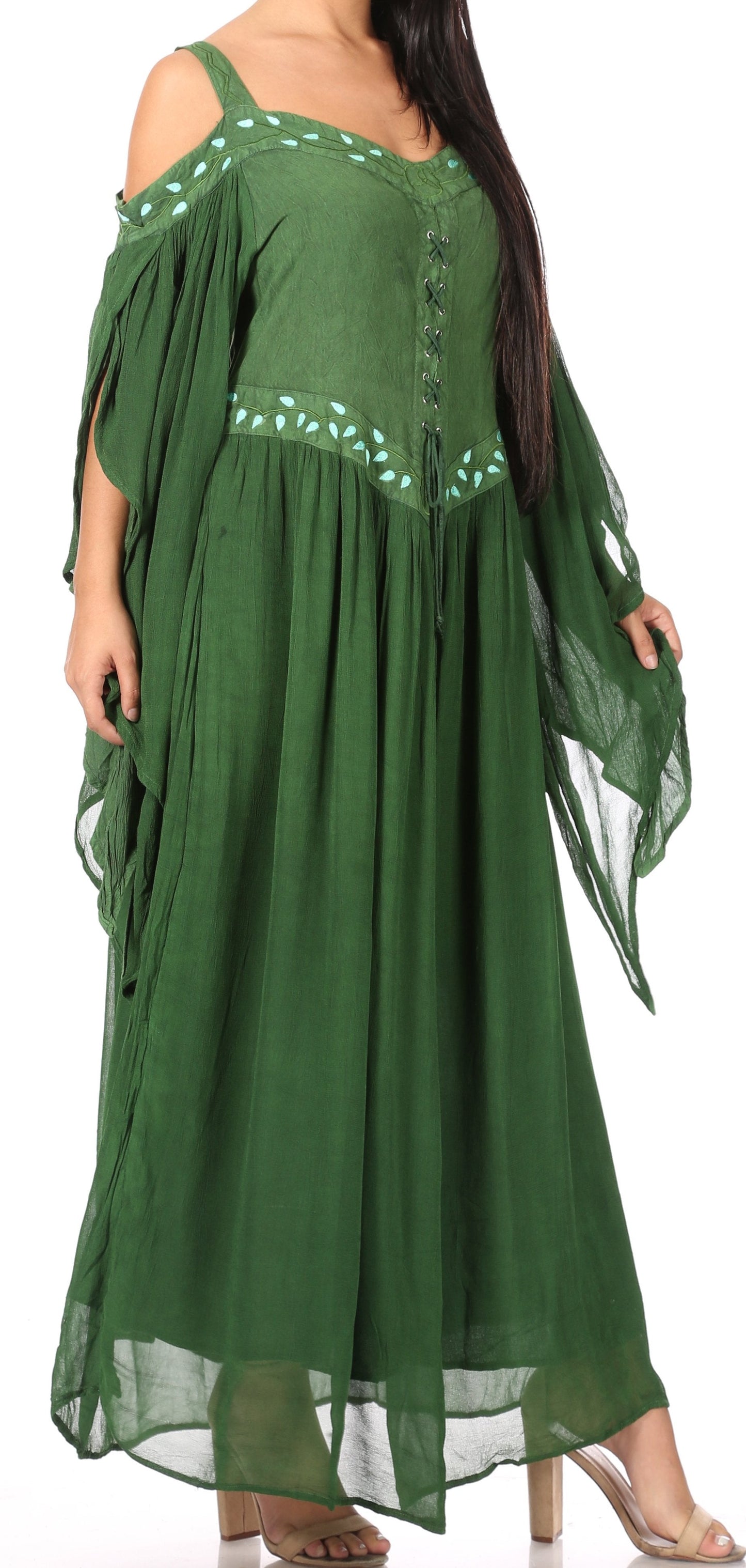 Sakkas Roisin Women's Medieval Celtic Renaissance Long Sleeve Costume Dress - Concordia Style Boutique