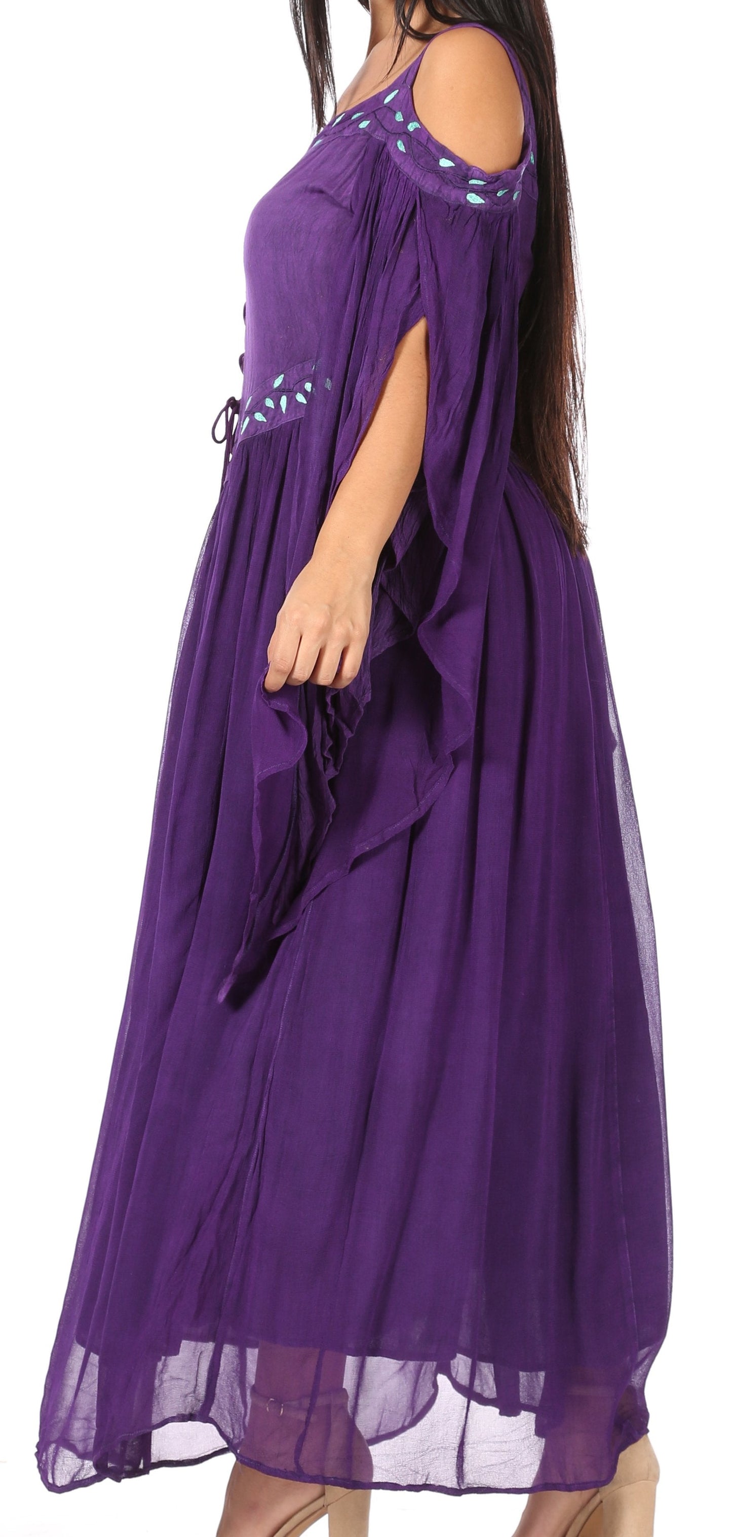 Sakkas Roisin Women's Medieval Celtic Renaissance Long Sleeve Costume Dress - Concordia Style Boutique