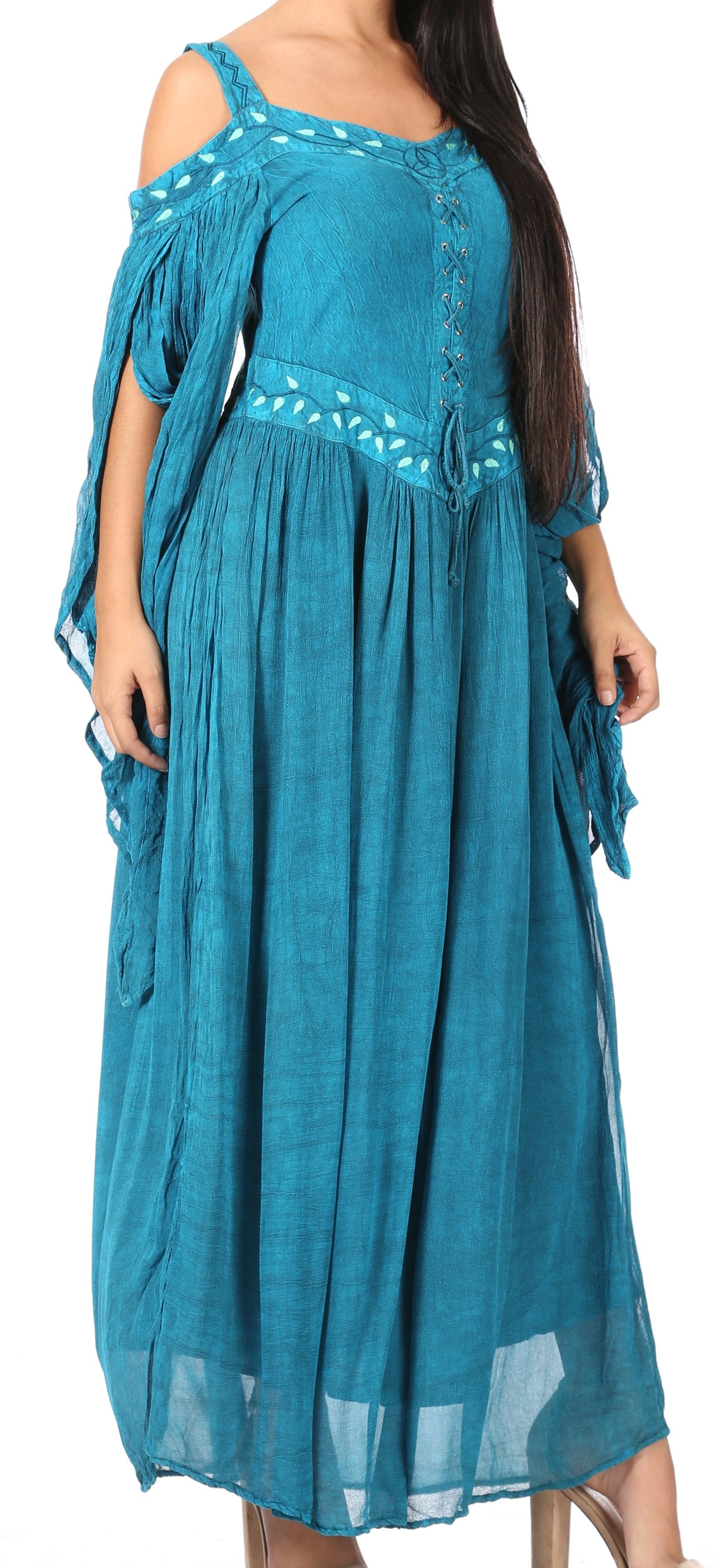 Sakkas Roisin Women's Medieval Celtic Renaissance Long Sleeve Costume Dress - Concordia Style Boutique