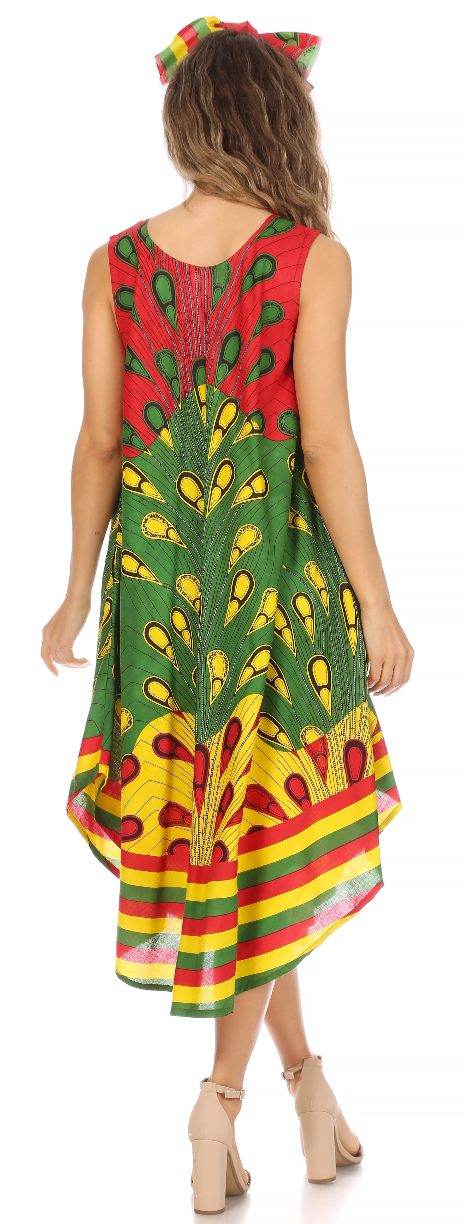 Sakkas Urbi Women's Casual African Print Beach Sleeveless Cover-up Caftan Dress - Concordia Style Boutique