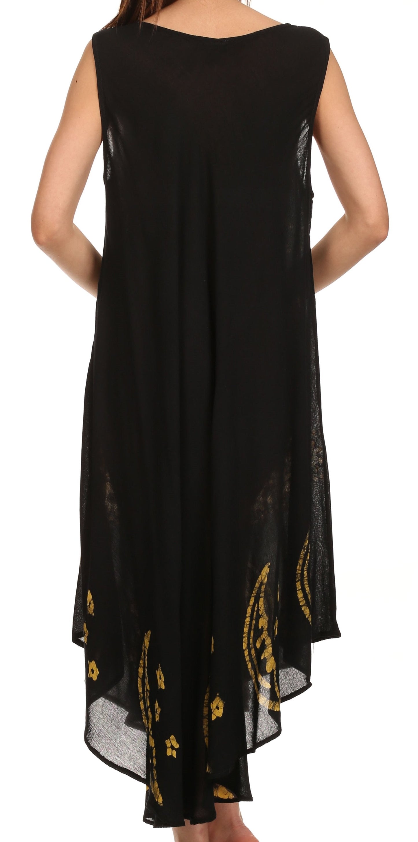 Sakkas Moon and Stars Batik Caftan Tank Dress / Cover Up - Concordia Style Boutique