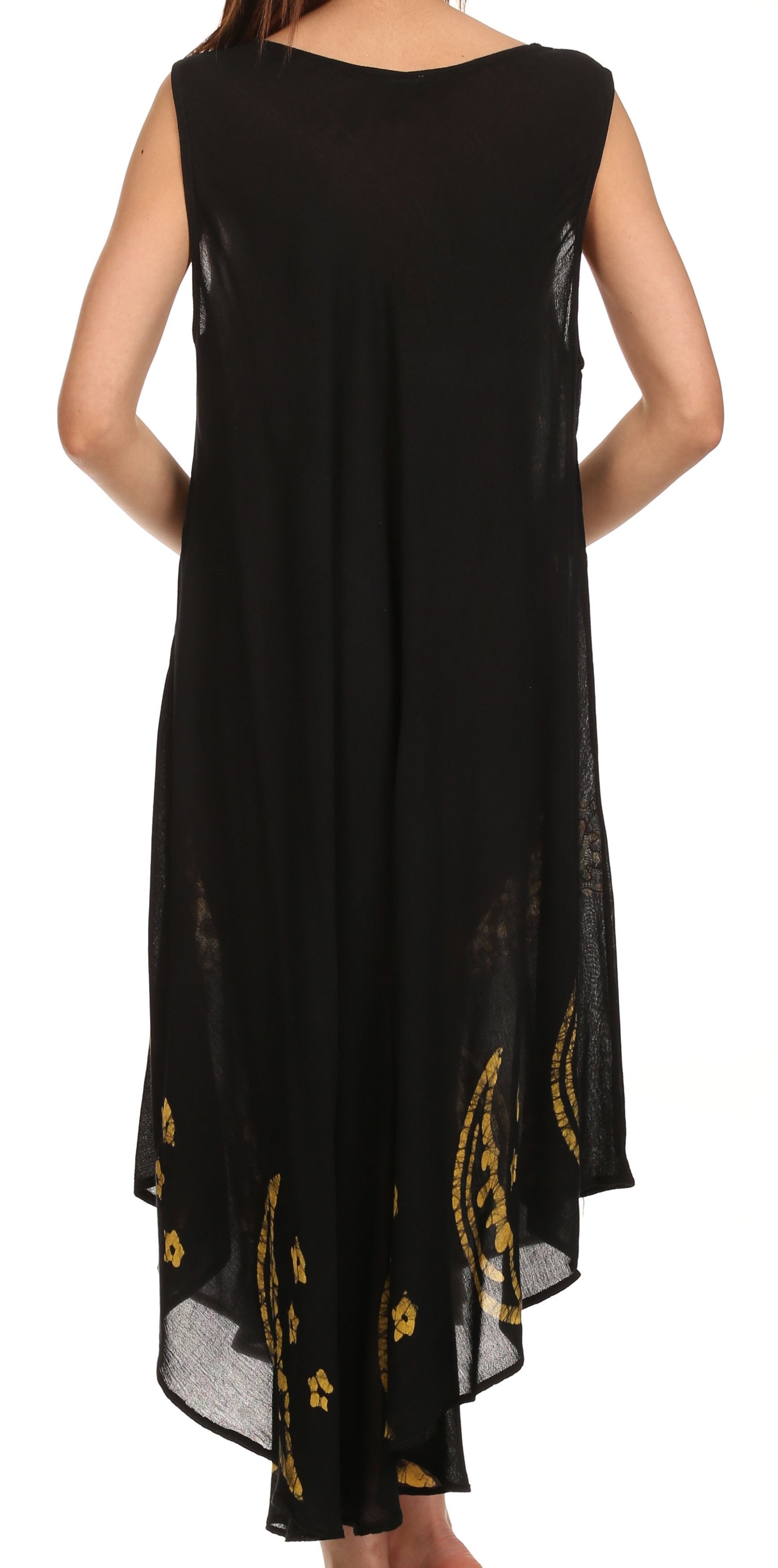 Sakkas Moon and Stars Batik Caftan Tank Dress / Cover Up - Concordia Style Boutique