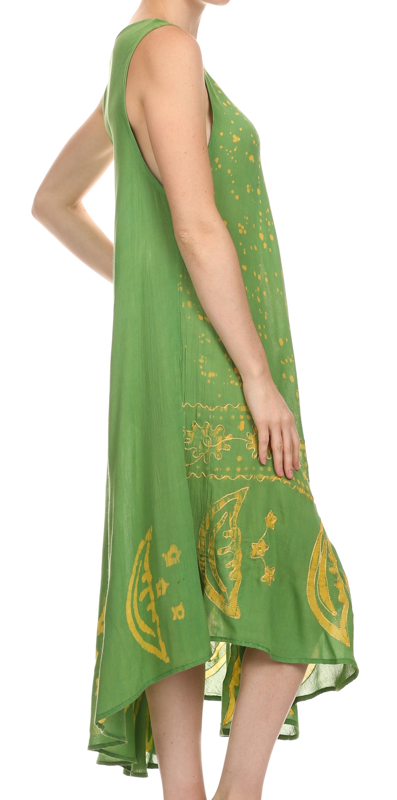 Sakkas Moon and Stars Batik Caftan Tank Dress / Cover Up - Concordia Style Boutique