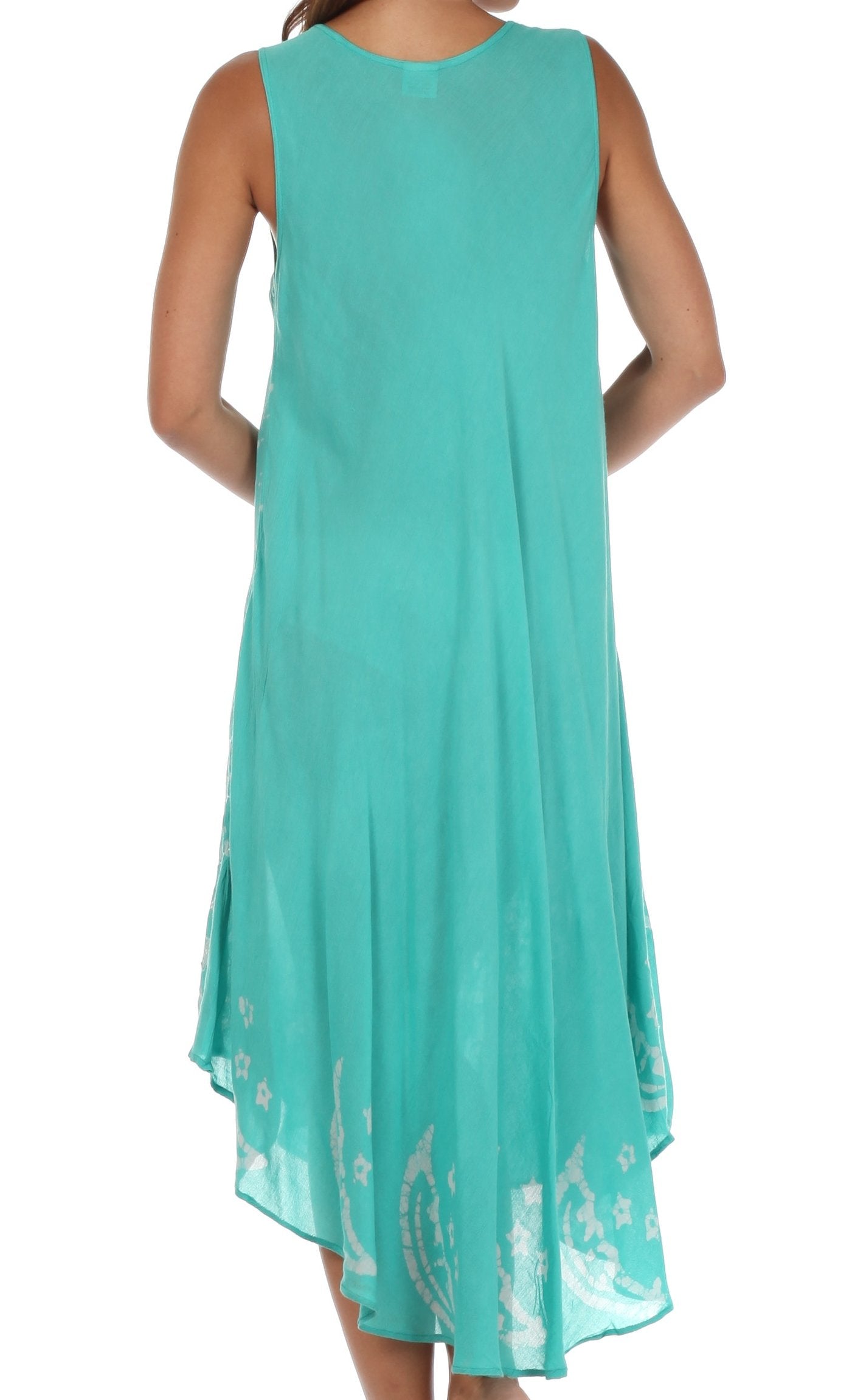 Sakkas Moon and Stars Batik Caftan Tank Dress / Cover Up - Concordia Style Boutique