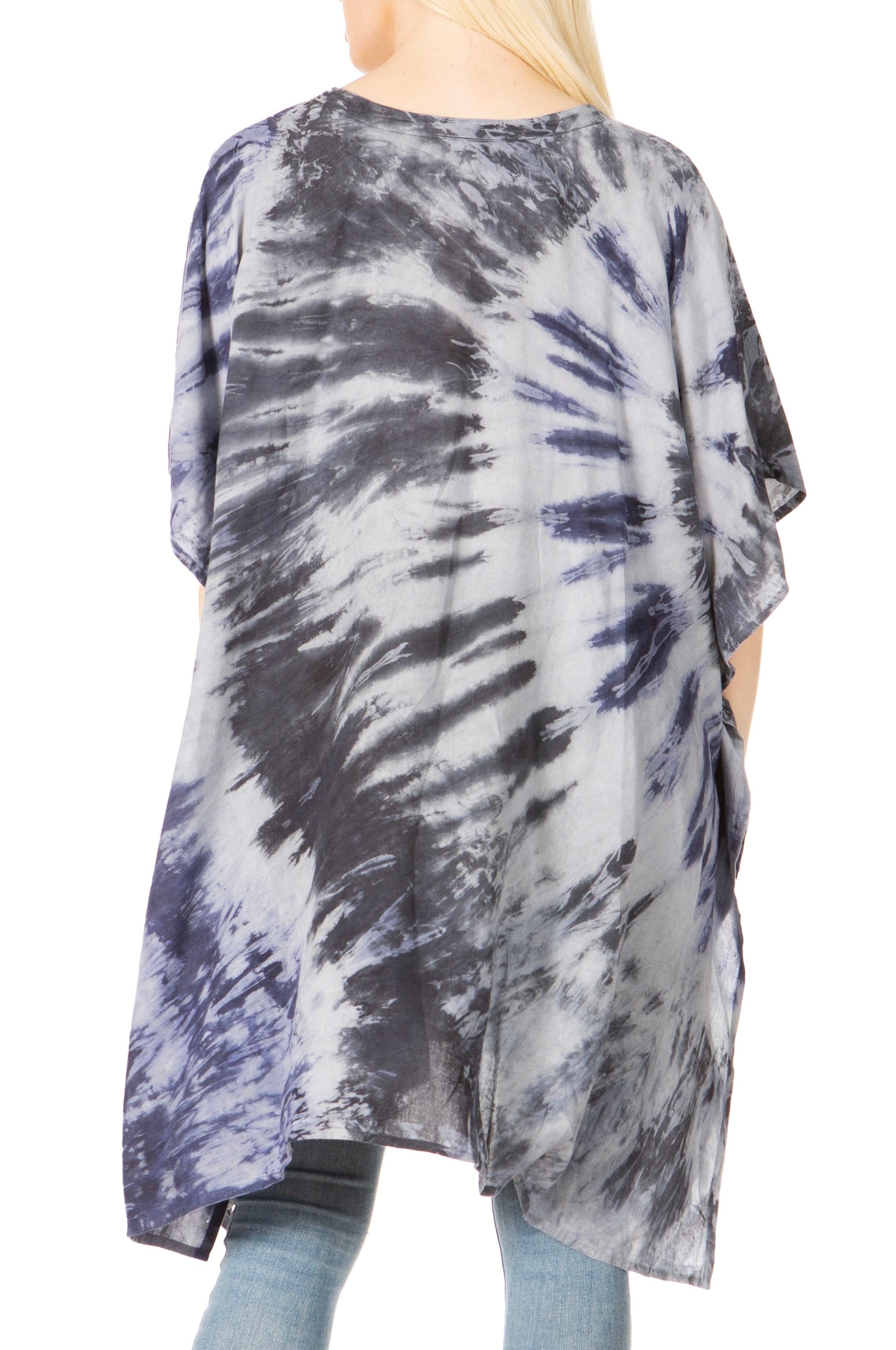 Sakkas Marcy Women's V-neck Caftan Top Tunic Dress - Perfect for Summer Boho Style & Swinging Coverup - Concordia Style Boutique