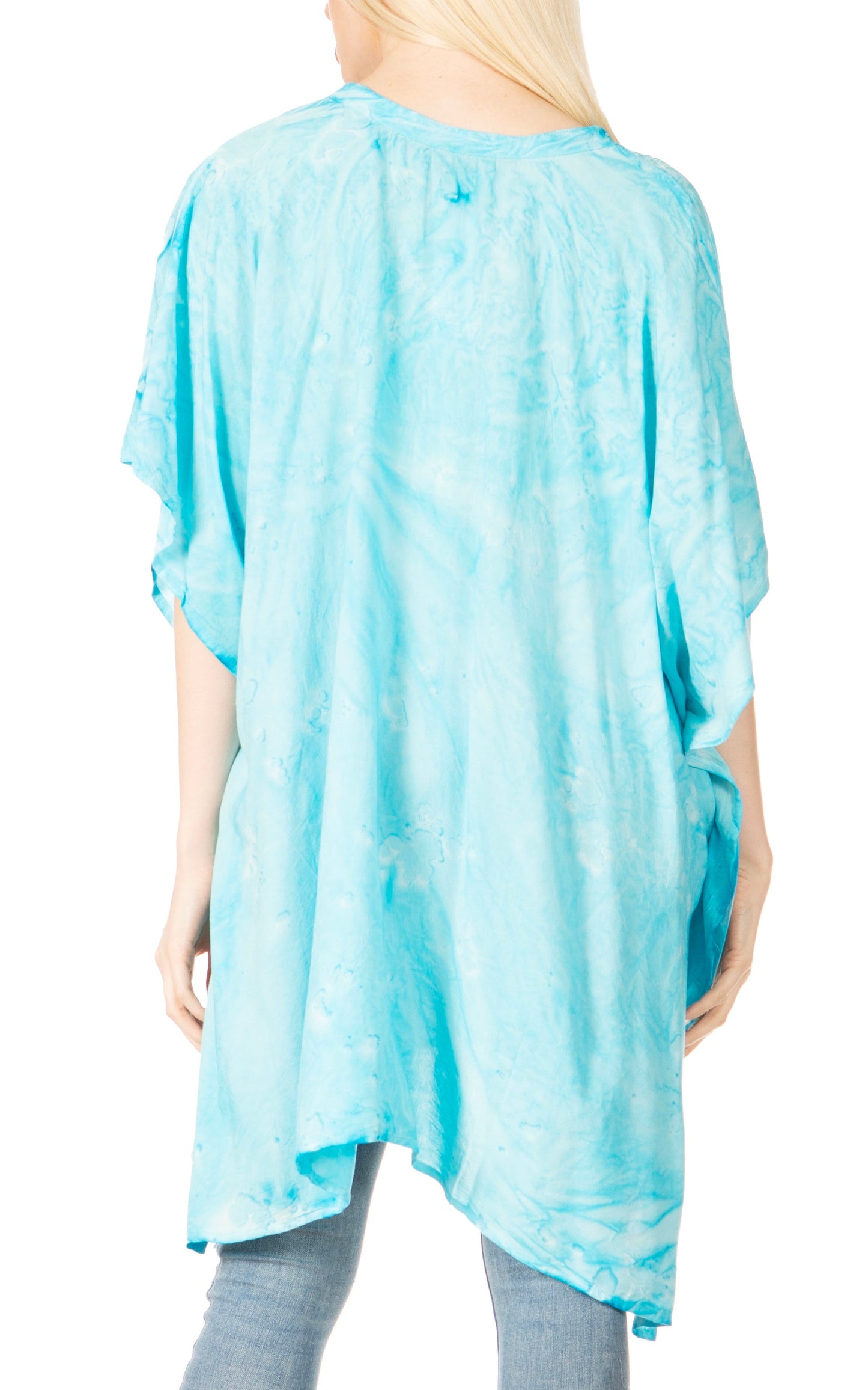 Sakkas Marcy Women's V-neck Caftan Top Tunic Dress - Perfect for Summer Boho Style & Swinging Coverup - Concordia Style Boutique