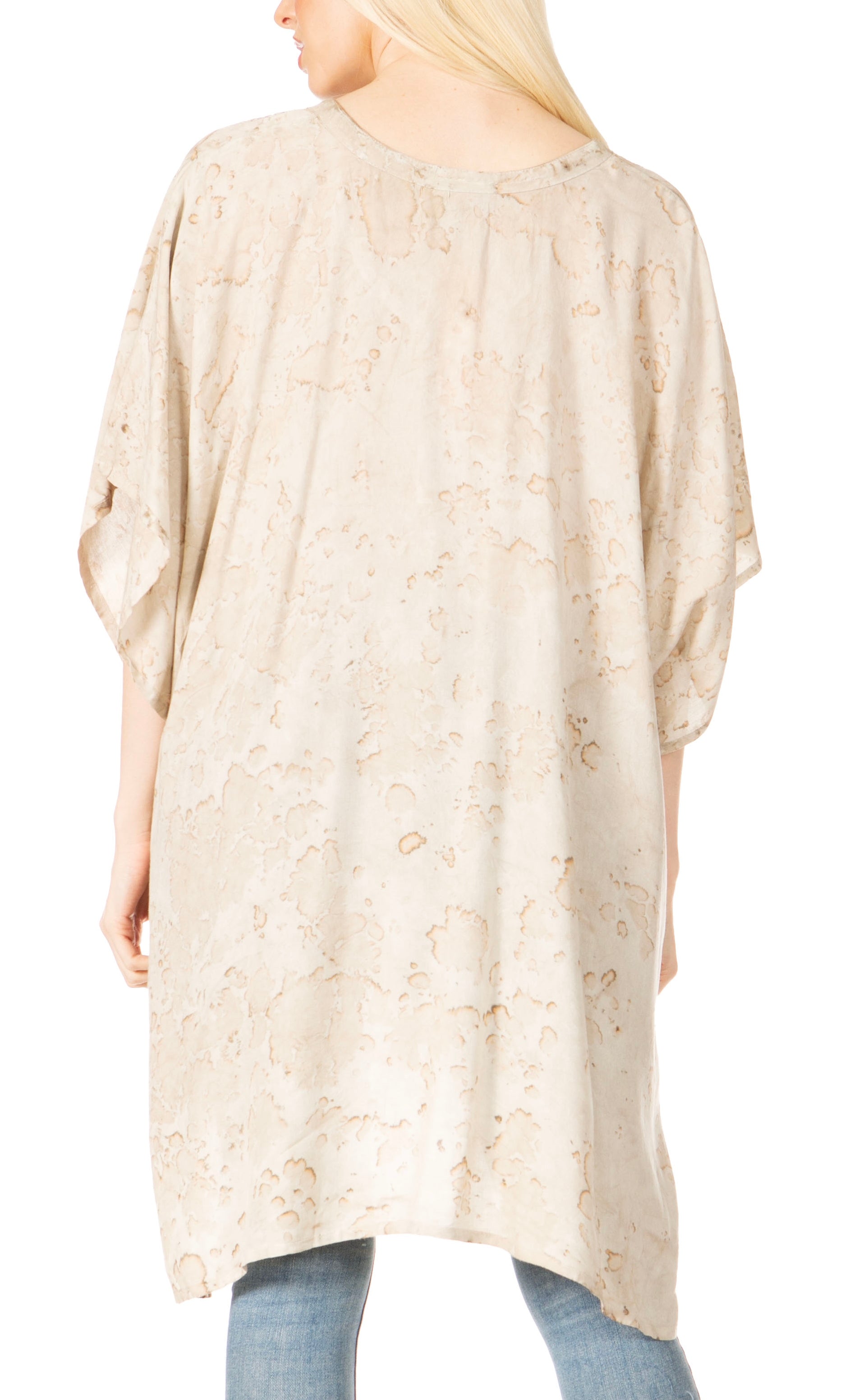 Sakkas Marcy Women's V-neck Caftan Top Tunic Dress - Perfect for Summer Boho Style & Swinging Coverup - Concordia Style Boutique