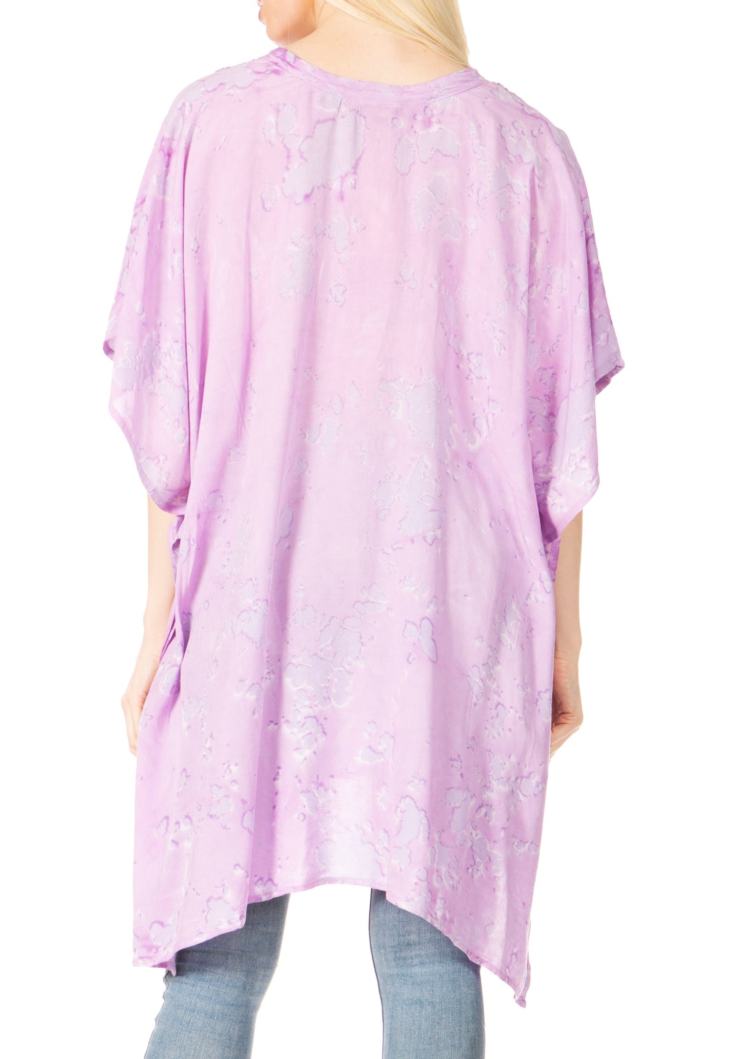 Sakkas Marcy Women's V-neck Caftan Top Tunic Dress - Perfect for Summer Boho Style & Swinging Coverup - Concordia Style Boutique