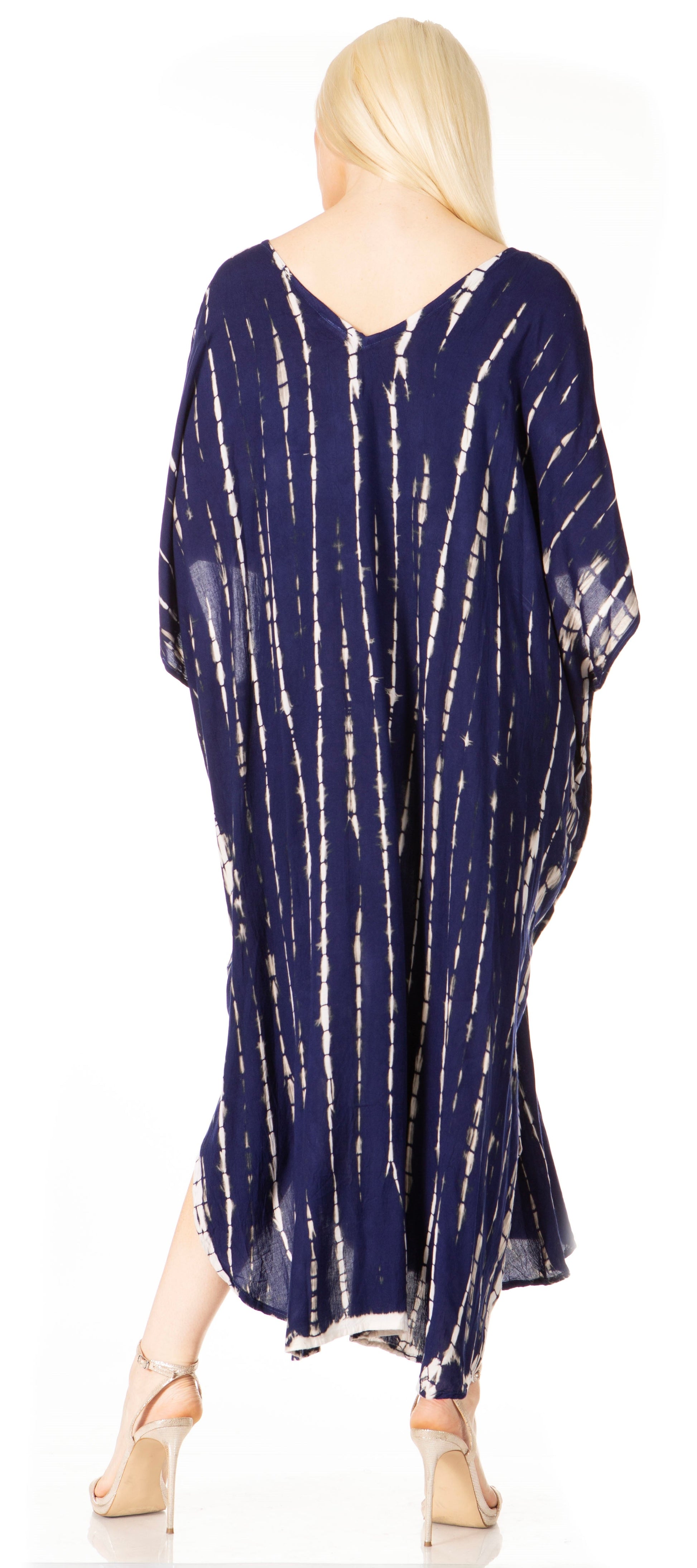 Sakkas Maitte Women's V-Neck Printed Kaftan Cover-Up Dress for the Beach - Concordia Style Boutique
