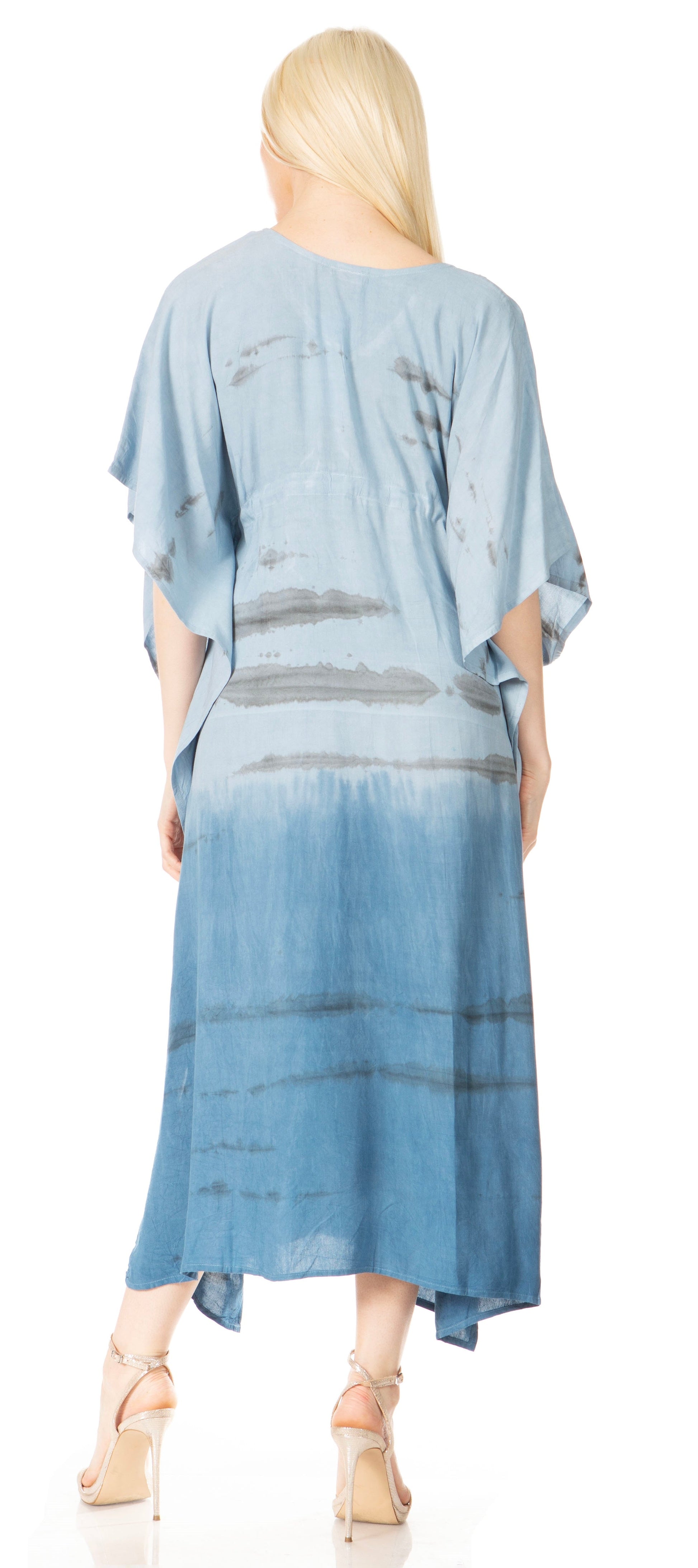 Sakkas Maitte Women's V-Neck Printed Kaftan Cover-Up Dress for the Beach - Concordia Style Boutique