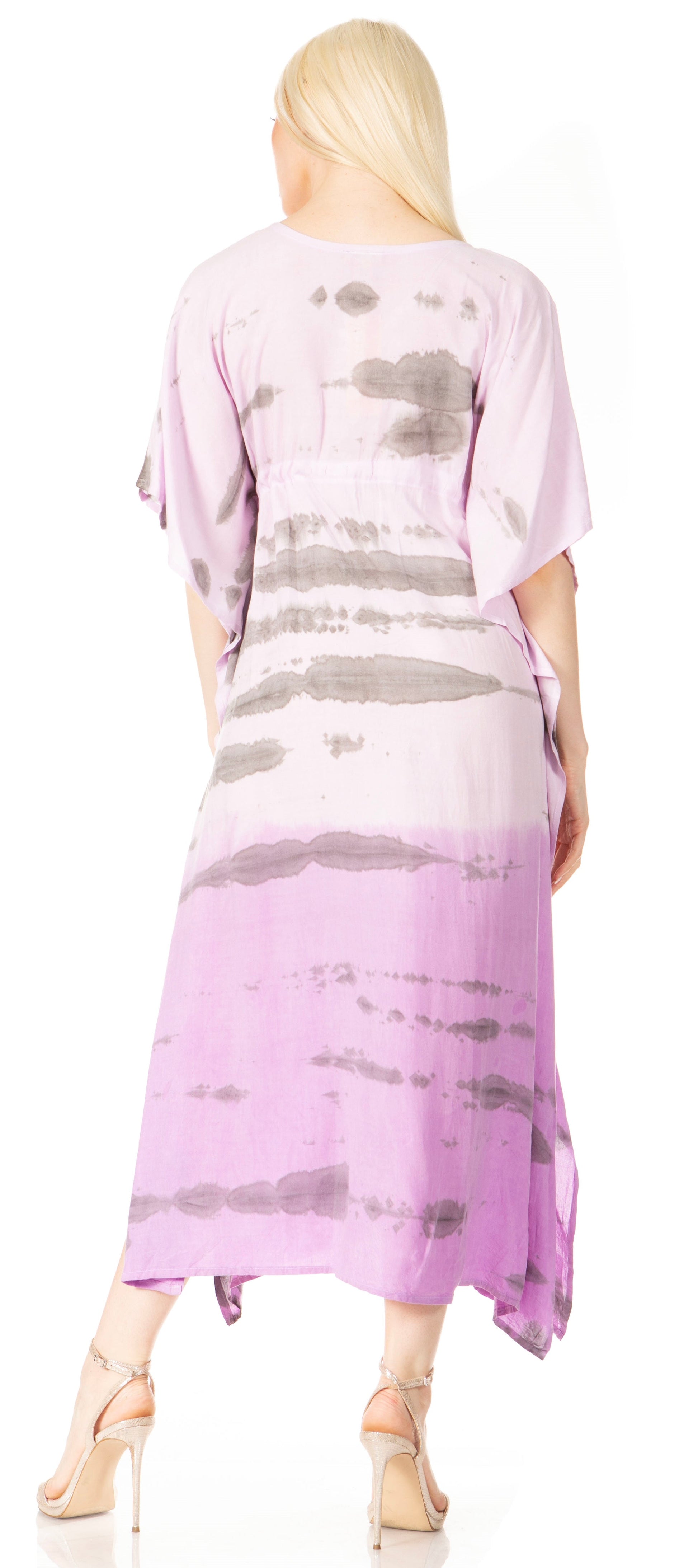 Sakkas Maitte Women's V-Neck Printed Kaftan Cover-Up Dress for the Beach - Concordia Style Boutique