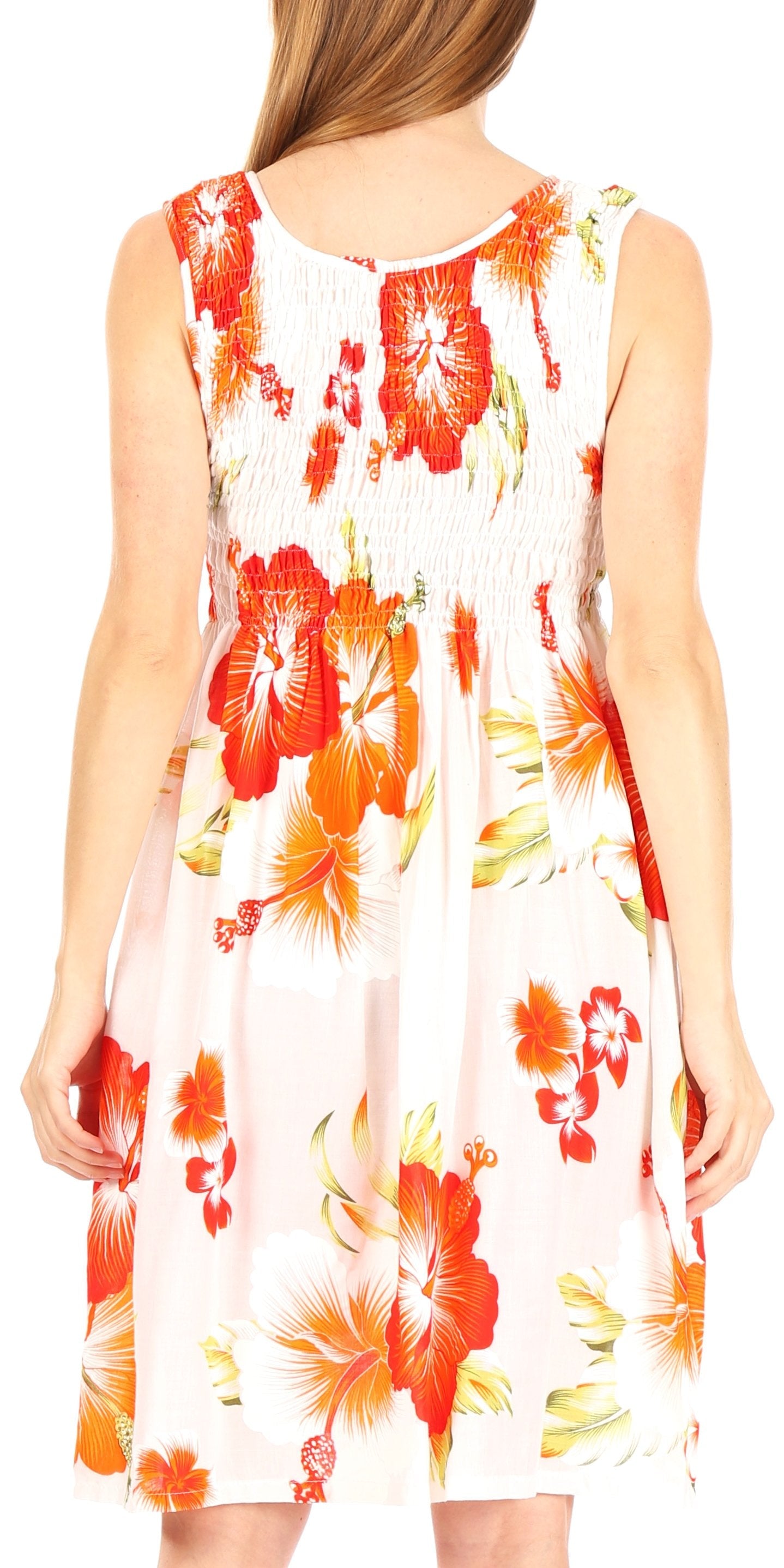 Sakkas Murni Women's Casual Summer Cocktail Elastic Stretchy Floral Print Dress - Concordia Style Boutique